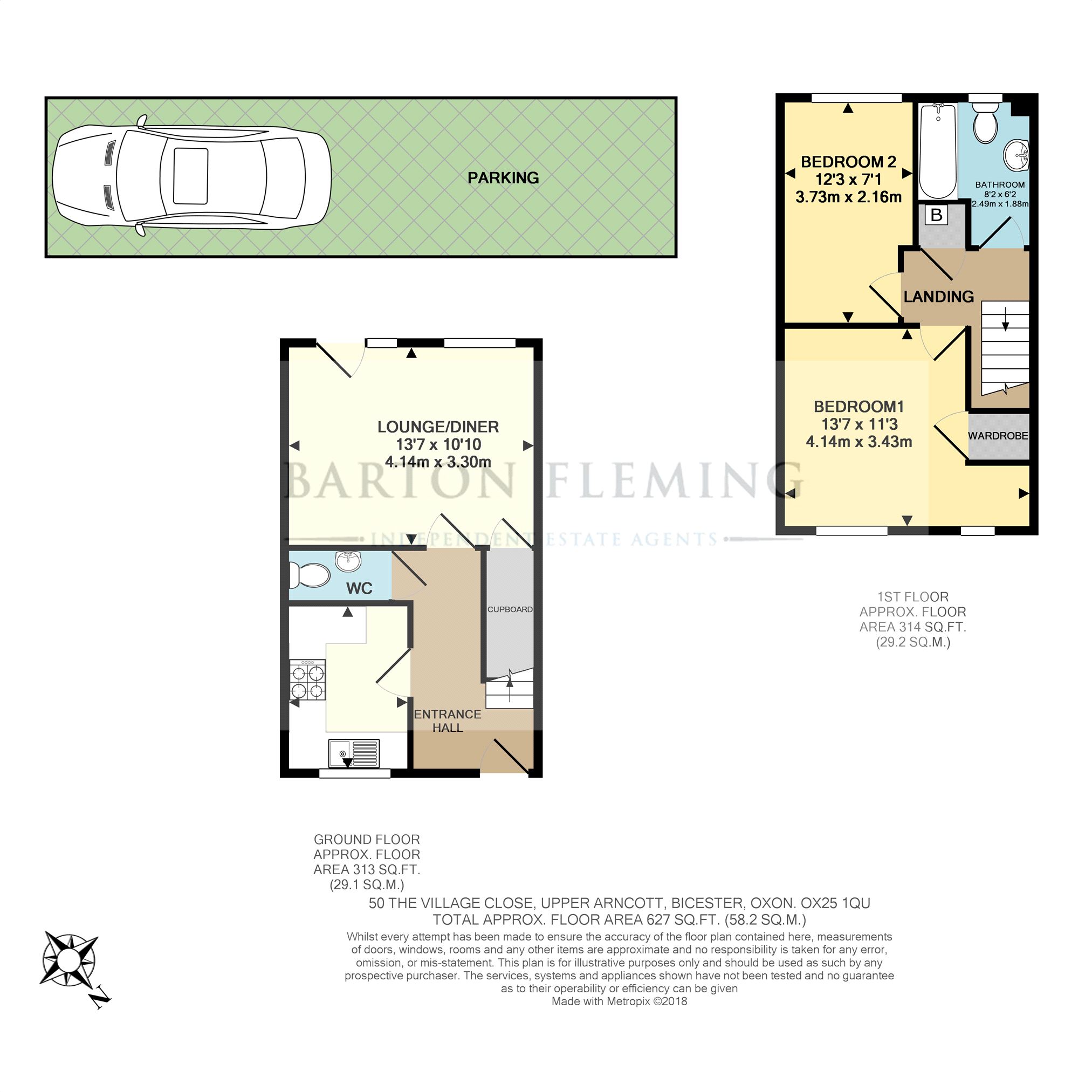 2 Bedrooms Semi-detached house for sale in The Village Close, Upper Arncott, Bicester OX25