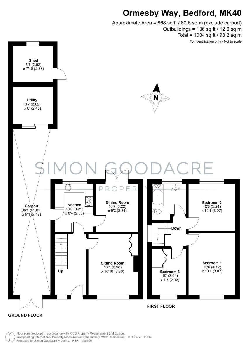 11 Ormesby Way, Bedford floorplan