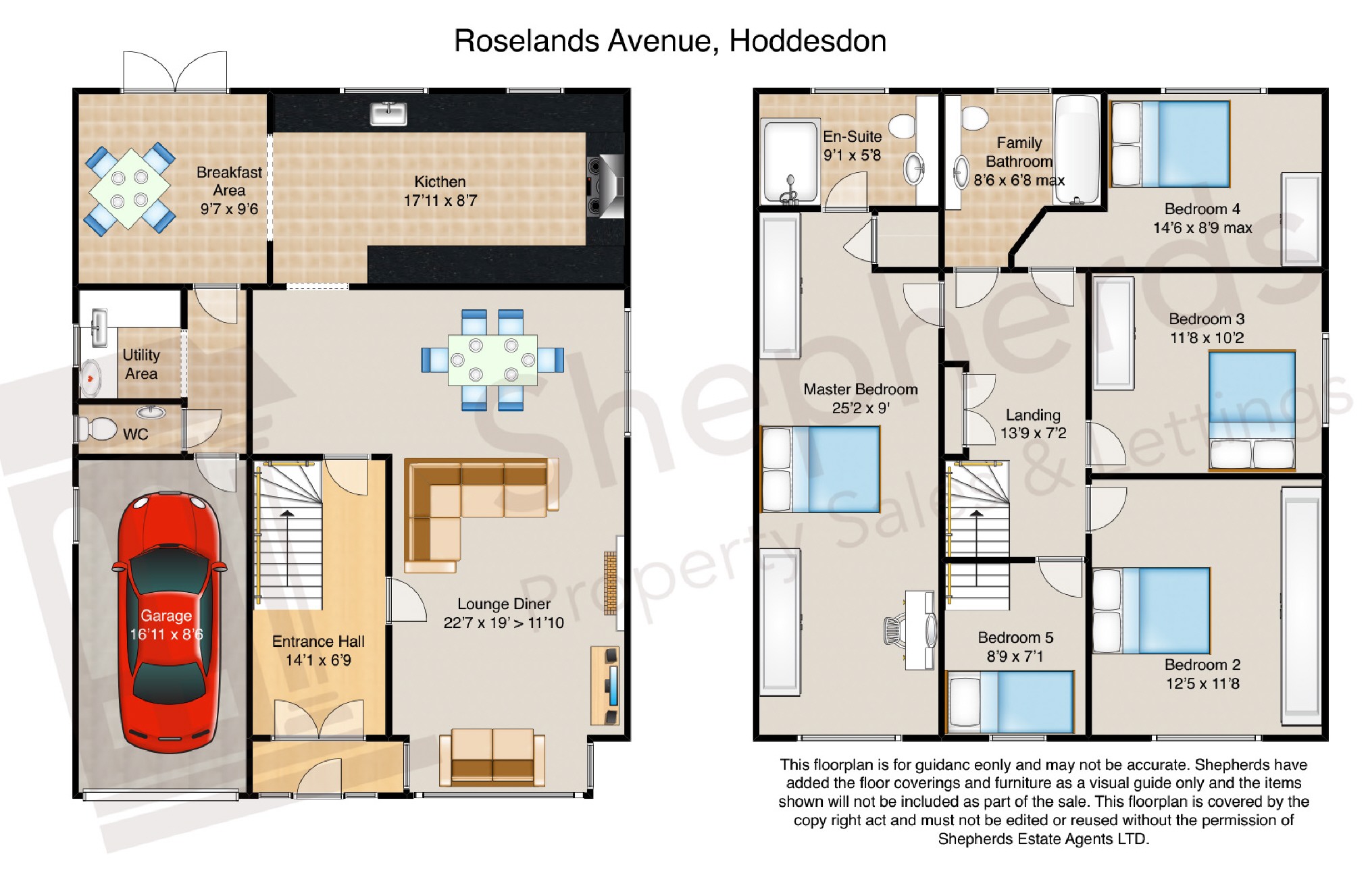 5 Bedrooms Detached house for sale in Roselands Avenue, Hoddesdon, Hertfordshire EN11