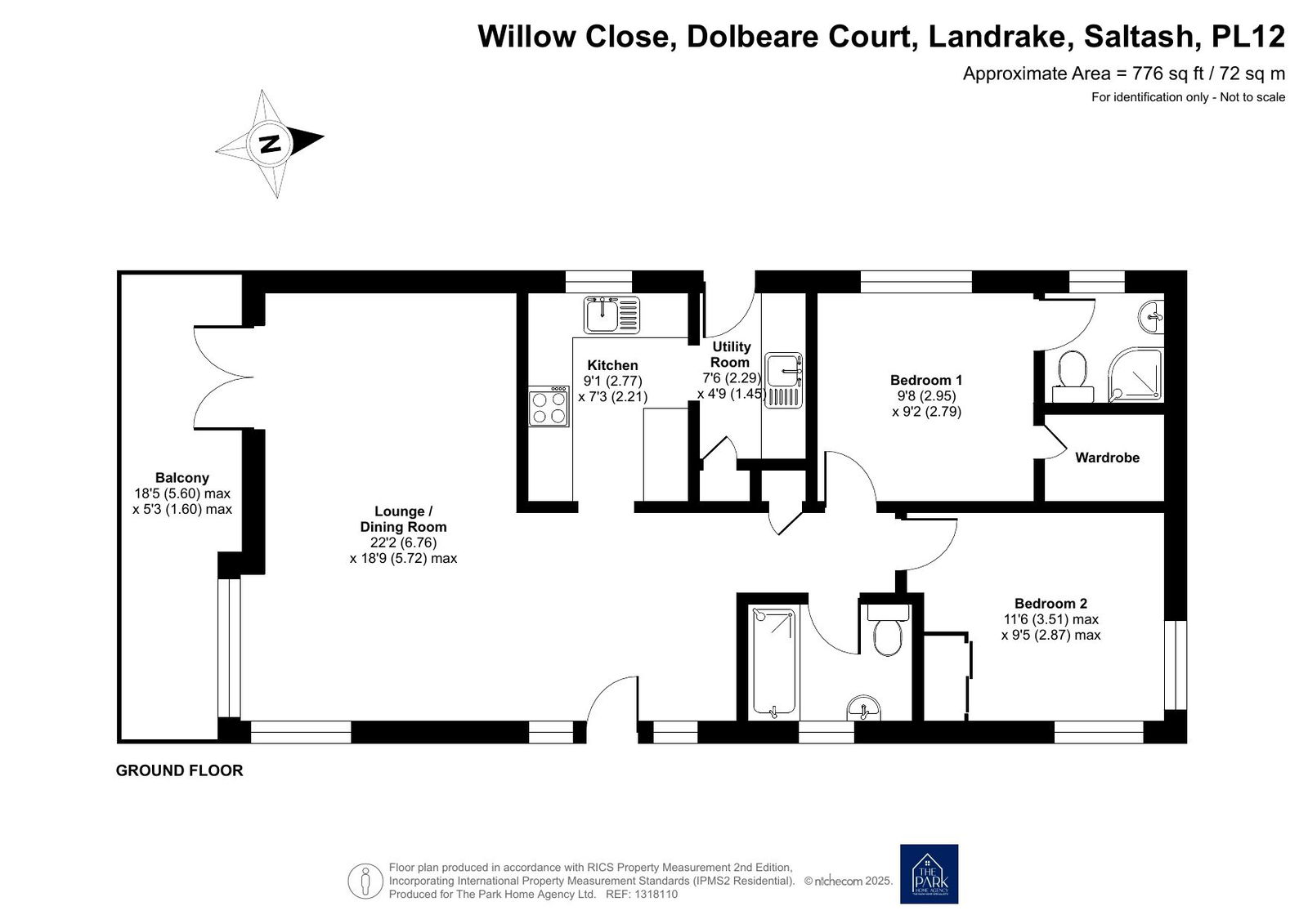 10 Willow Close, Dolbeare Court, Saltash floorplan
