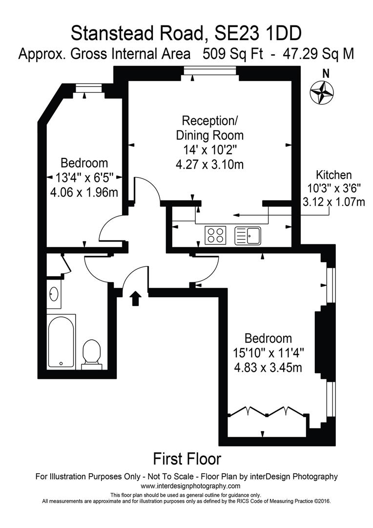 Flat 4, 240, Stanstead Road, London floorplan