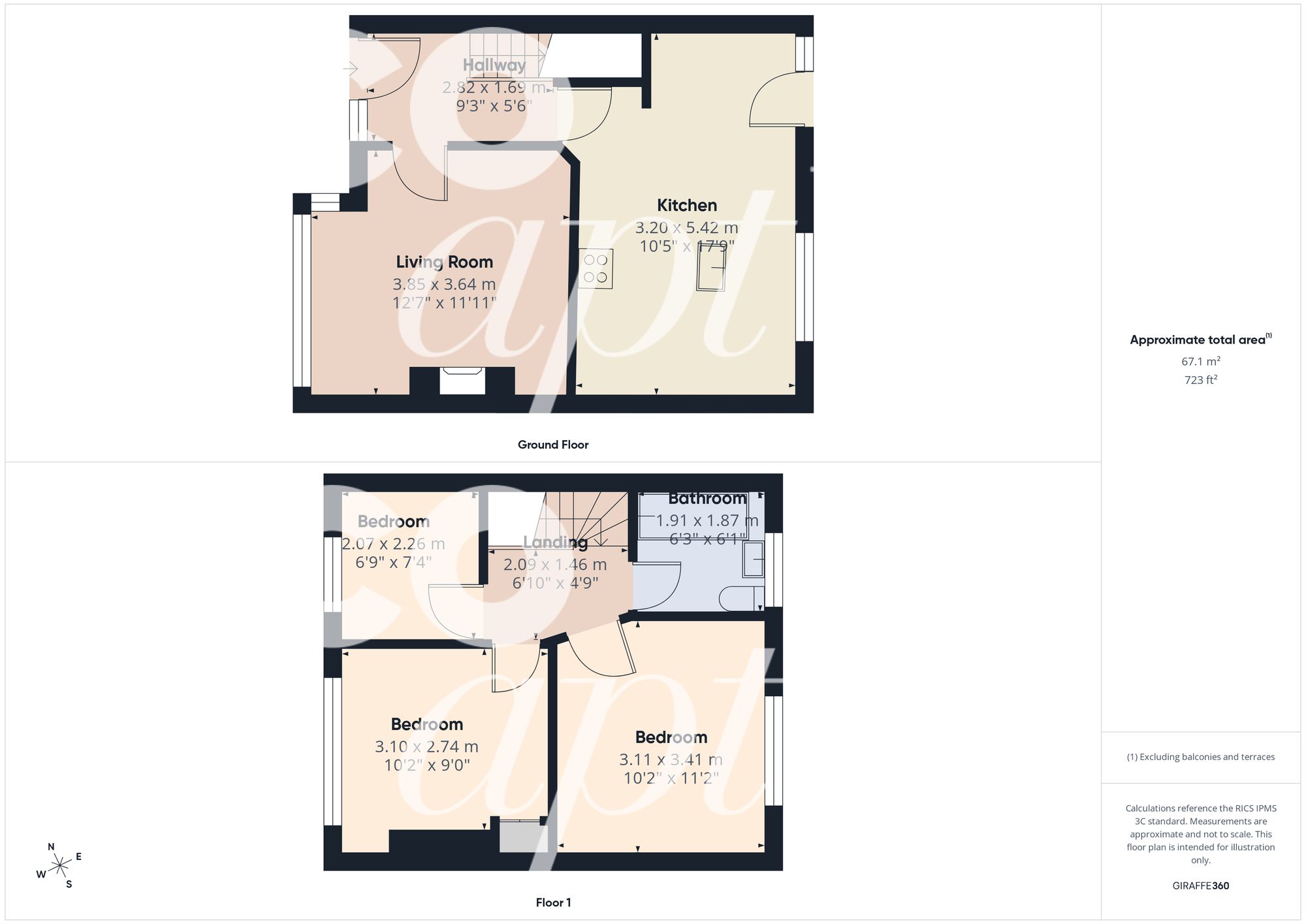 96 Bevendean Crescent, Brighton floorplan