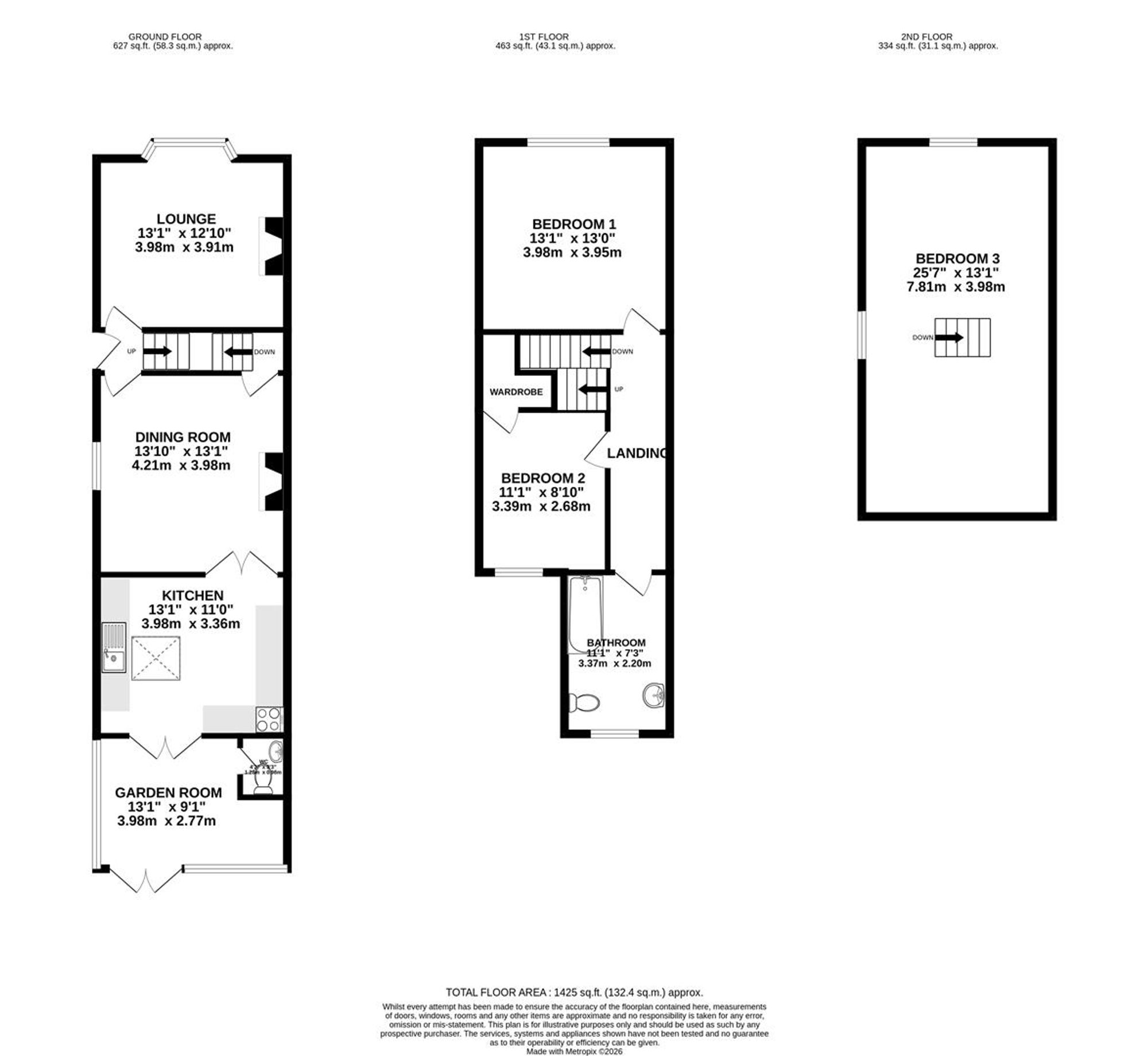 19, Clarence Road, Chesterfield floorplan