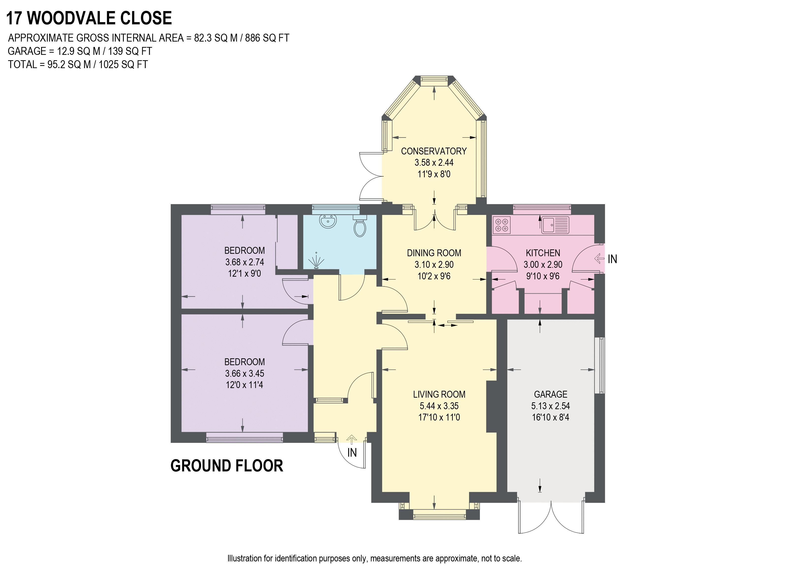 17, Woodvale Close, Chesterfield floorplan