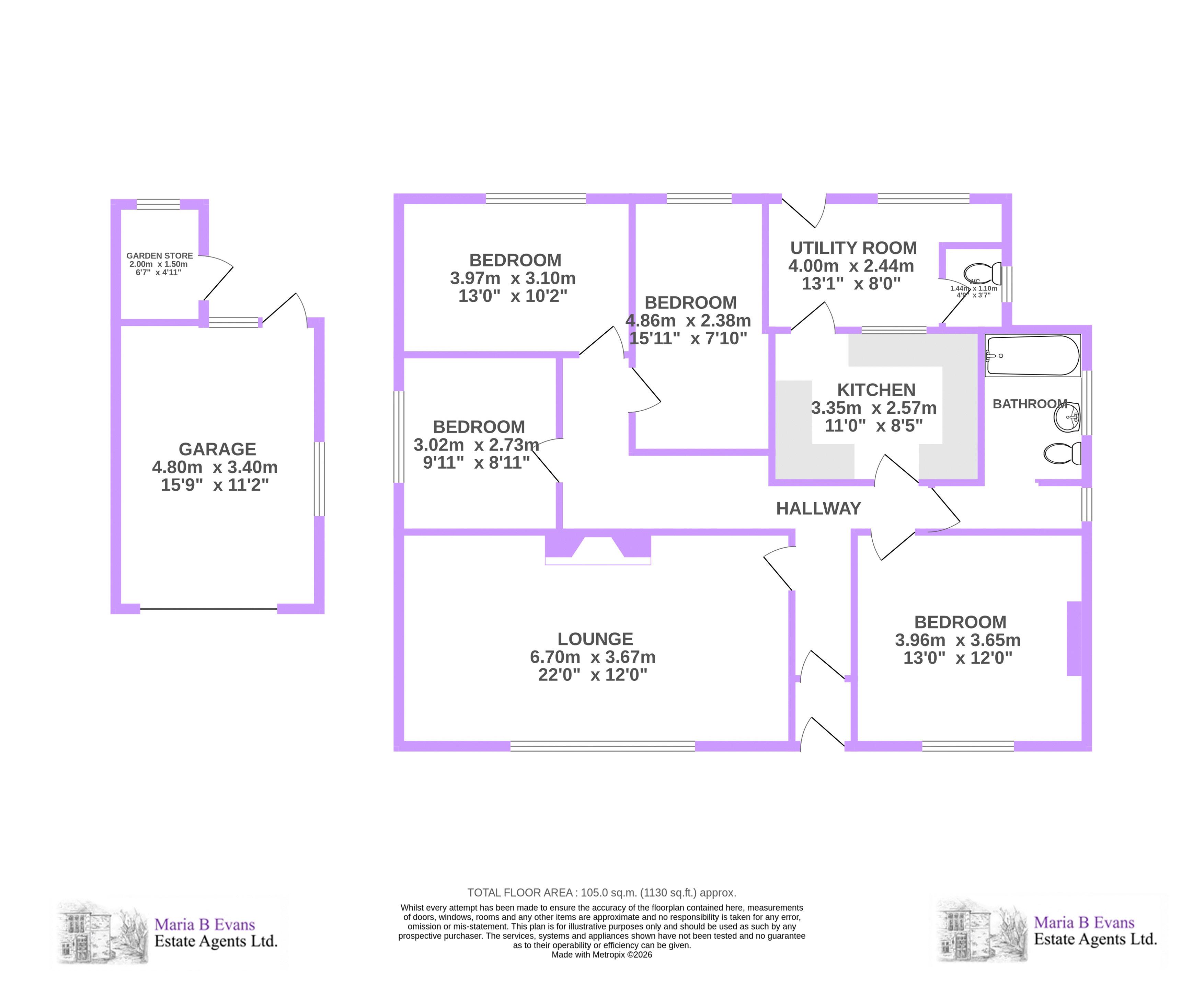 Heathercroft, Moss Bridge Lane, Ormskirk floorplan