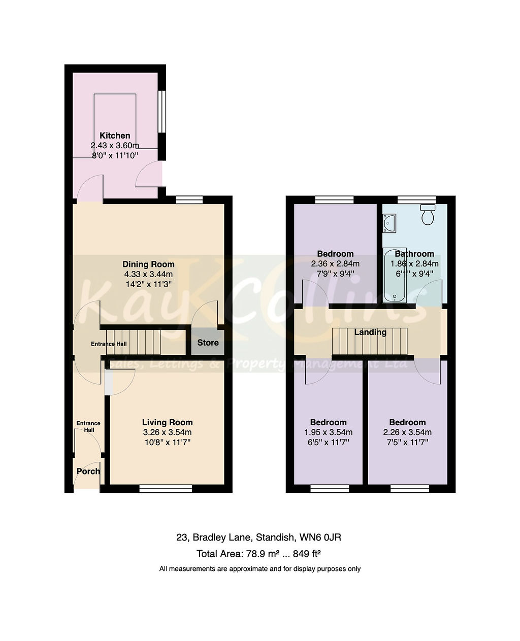 23, Bradley Lane, Standish floorplan