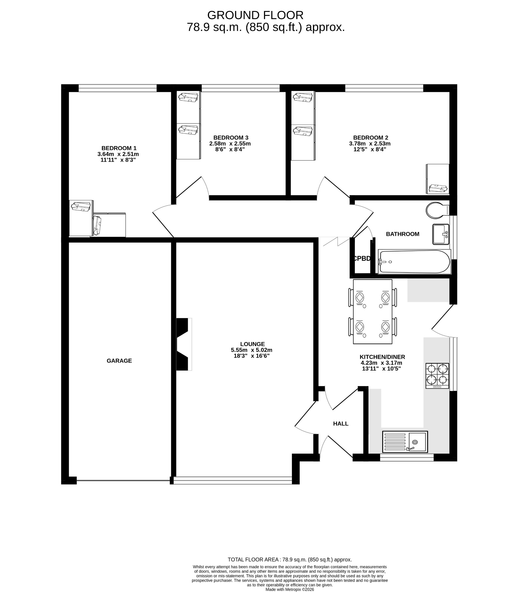 Bromley Cross, Bolton floorplan