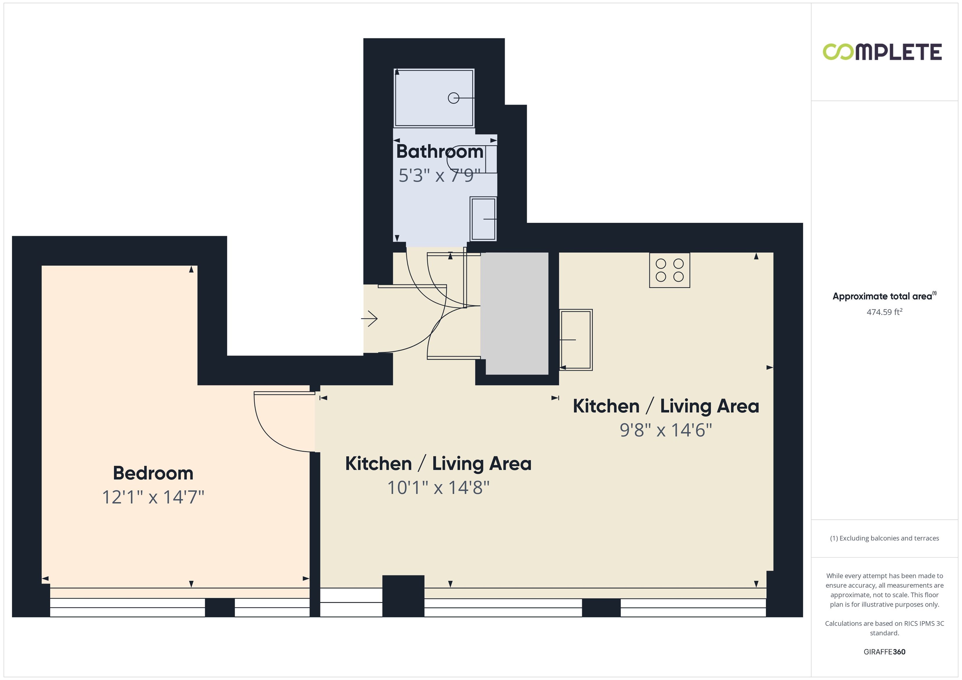 Apartment 603, Alexander House, 94 Talbot Road, Manchester floorplan