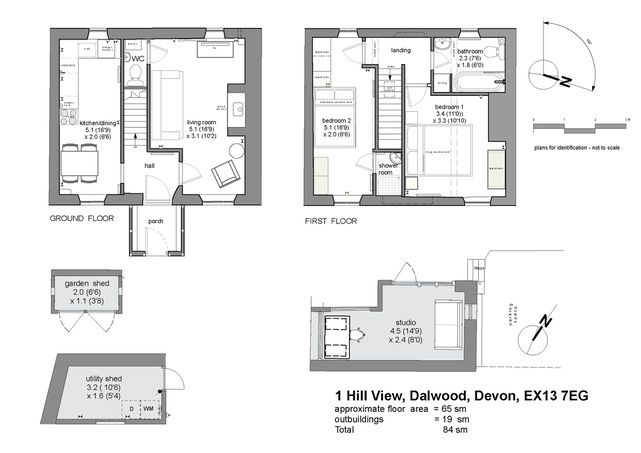 Hill View,1, Axminster floorplan