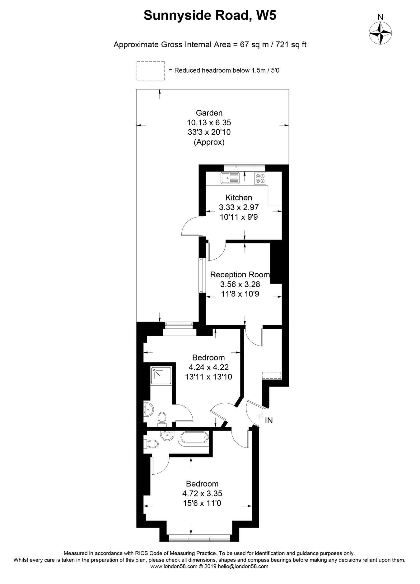 2 Bedrooms Flat for sale in Sunnyside Road, Ealing W5