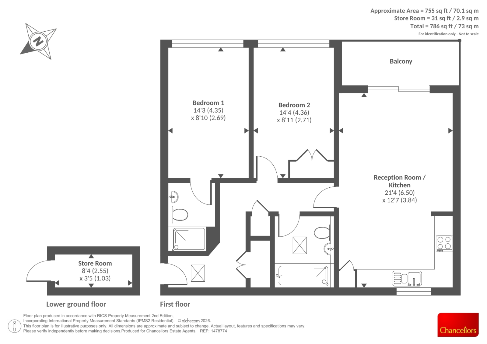 FLAT 5 MORTIMER COURT, Cumnor Hill, Oxford floorplan