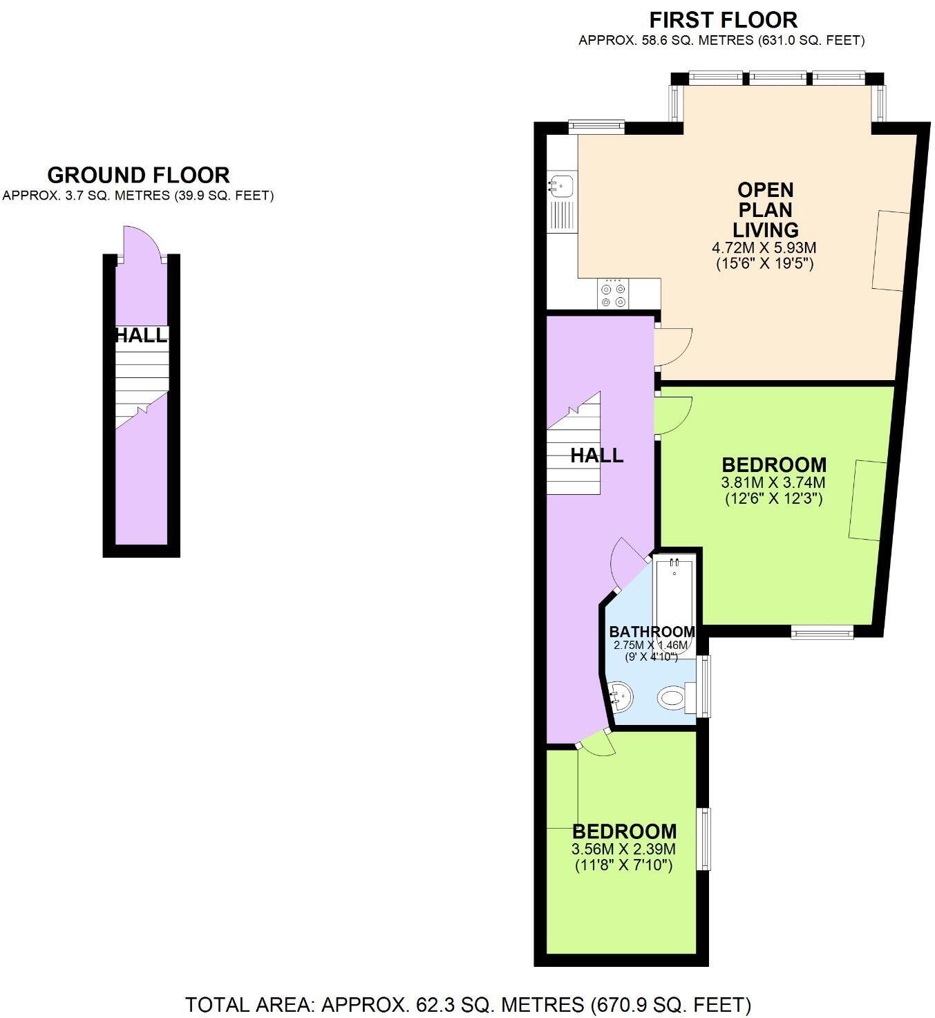 First Floor Flat, 24, Eglinton Hill, Shooters Hill floorplan