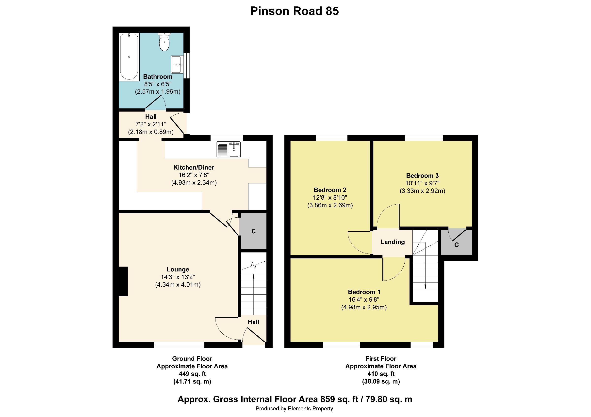 85 Pinson Road, Willenhall floorplan