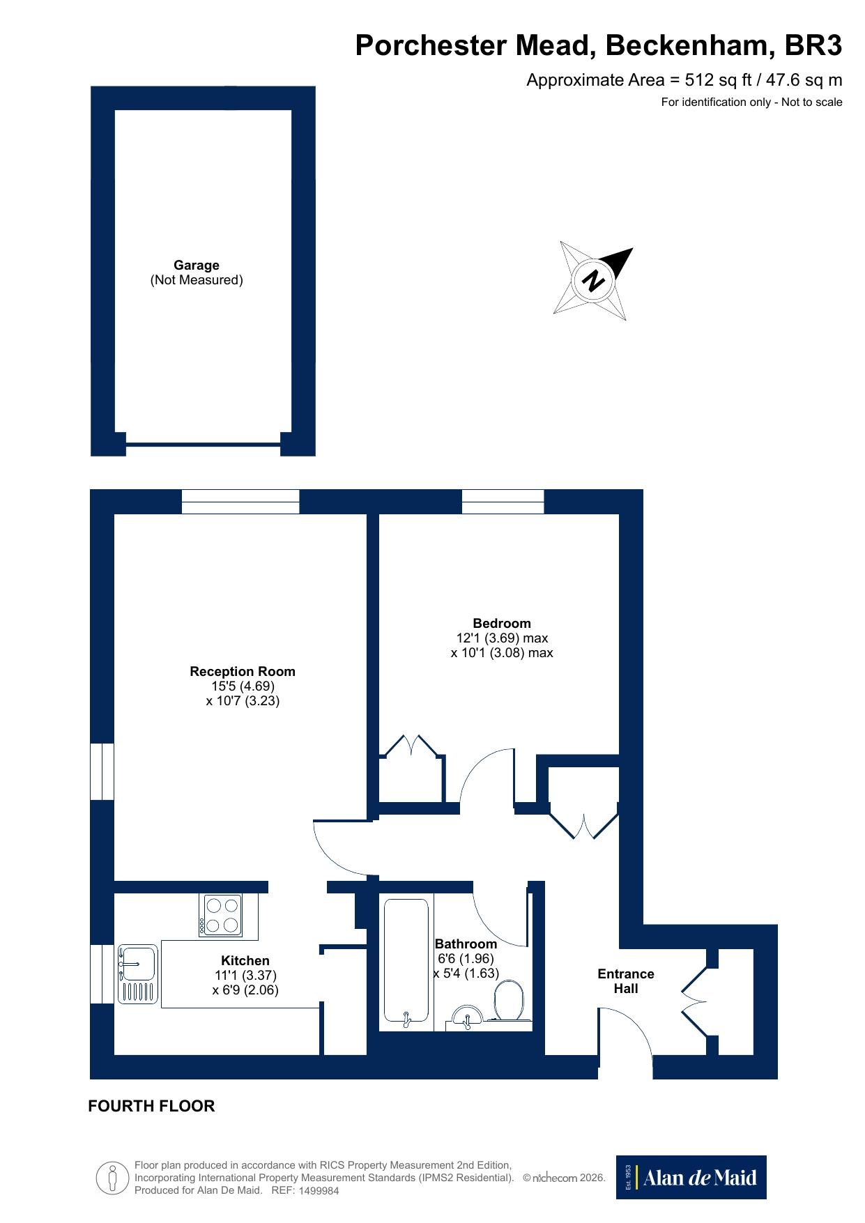 Flat 26 Keats House,, Porchester Mead, Beckenham floorplan