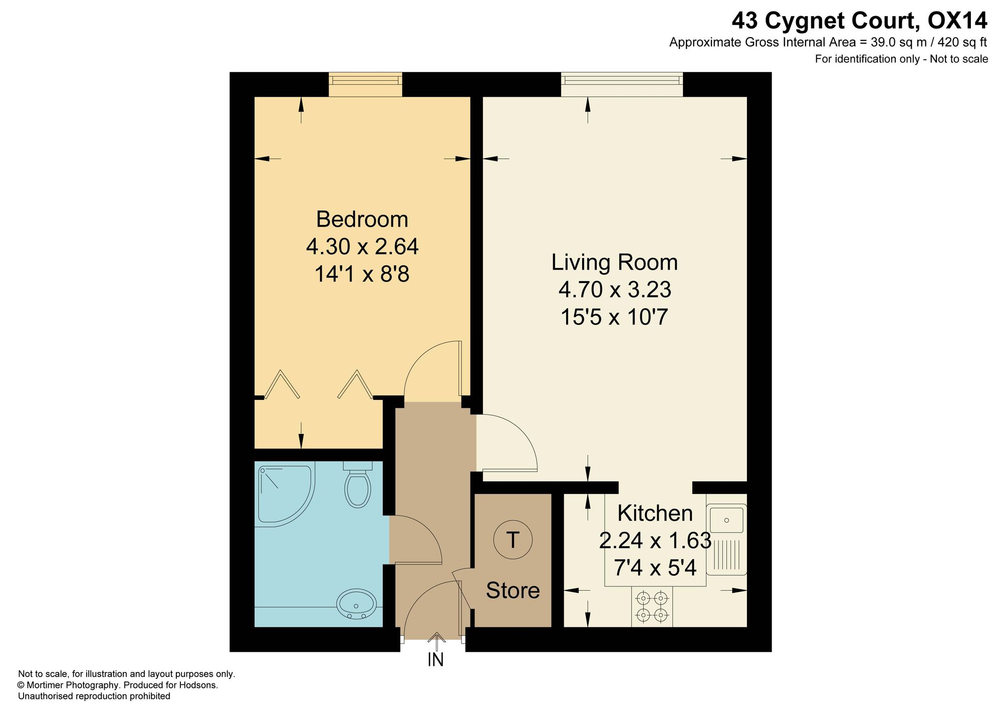 Flat 43, Cygnet Court Caldecott Road, Abingdon floorplan