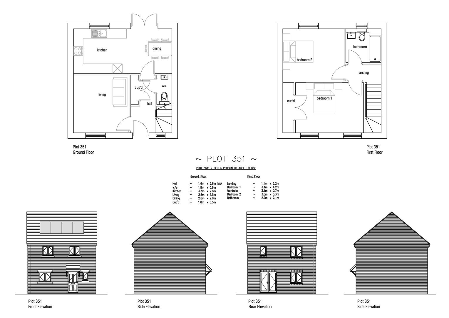 Plot 351 Curtis Fields, 70 Bramble Road, Weymouth floorplan