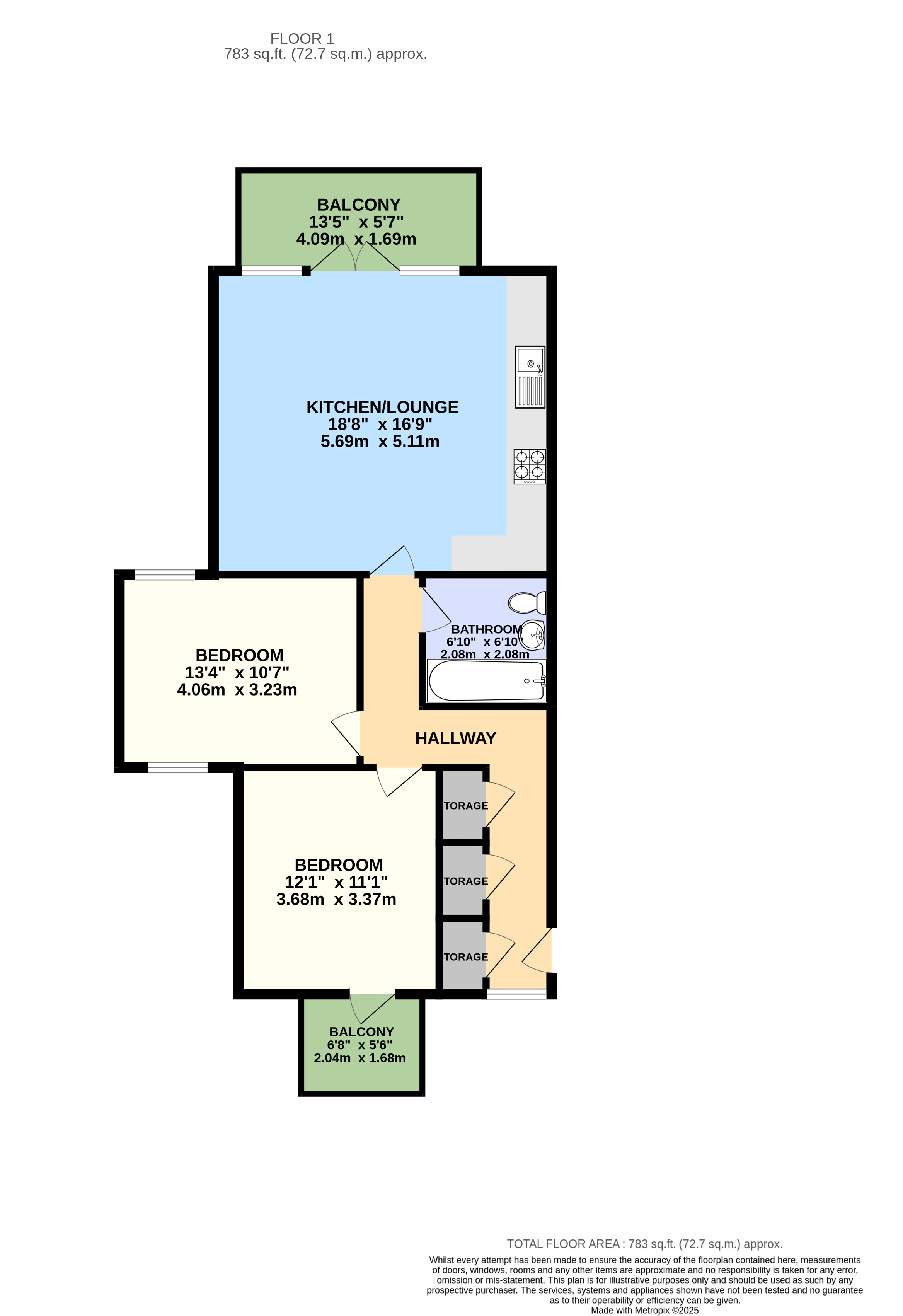 14 Adamson Court, Fleming Road, Southall floorplan