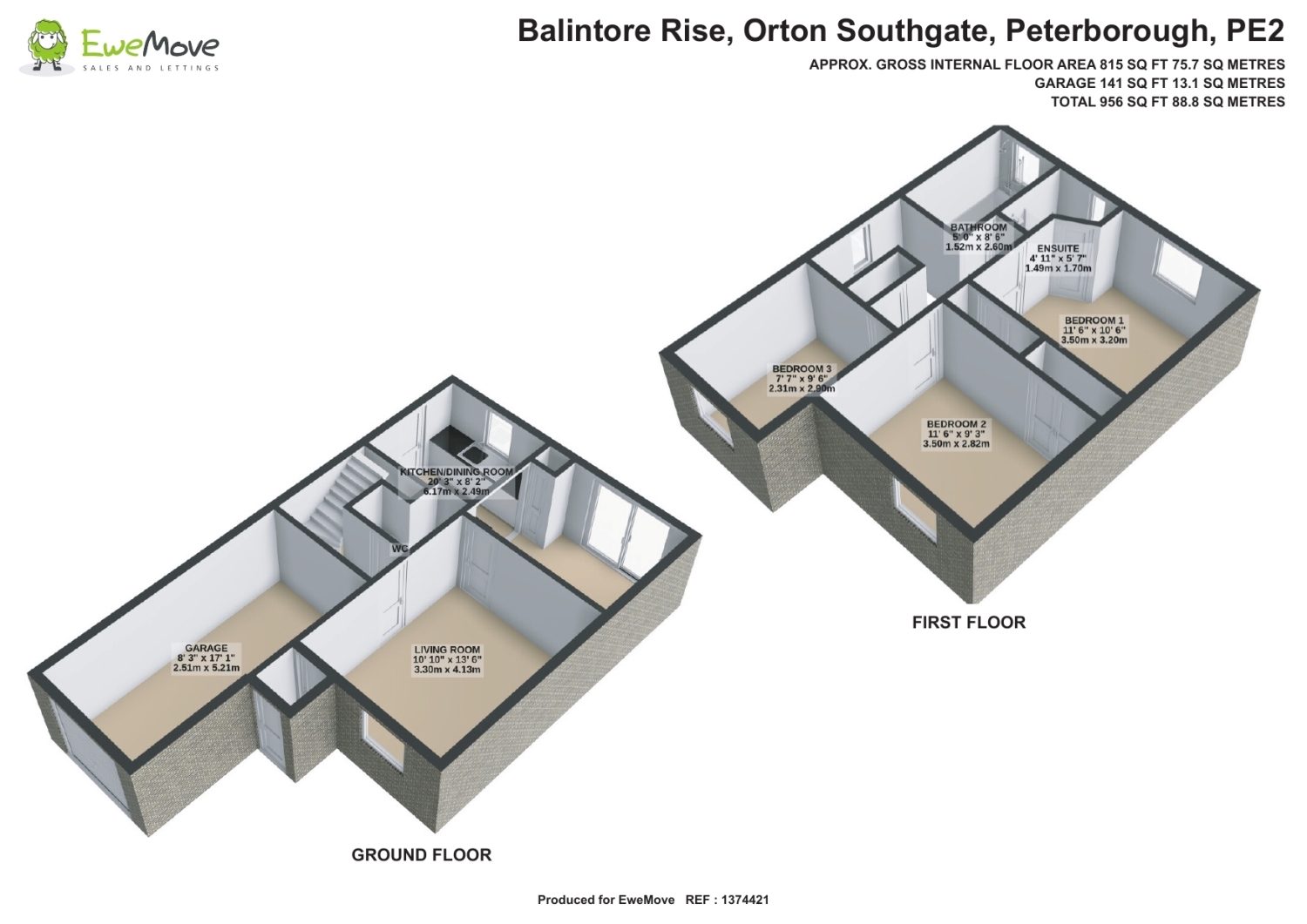 57, Balintore Rise, Peterborough floorplan