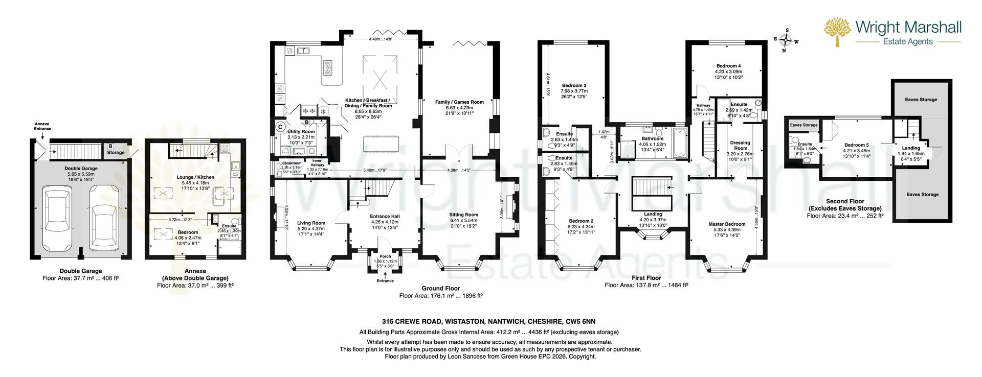 316, Crewe Road, Nantwich floorplan