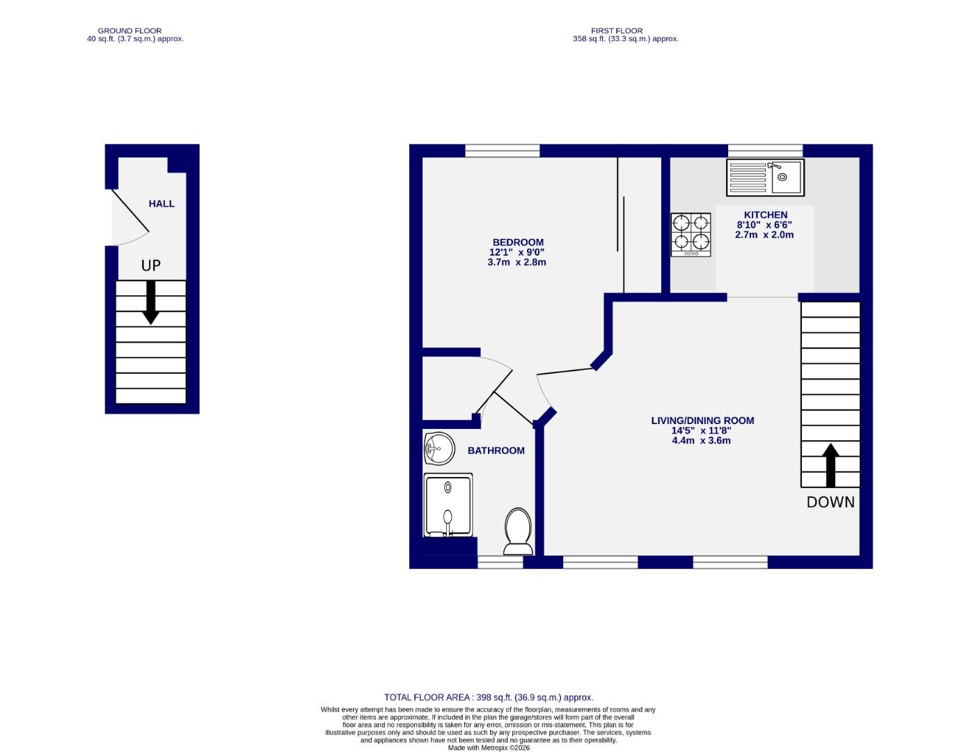 122, Millfield Lane, York floorplan