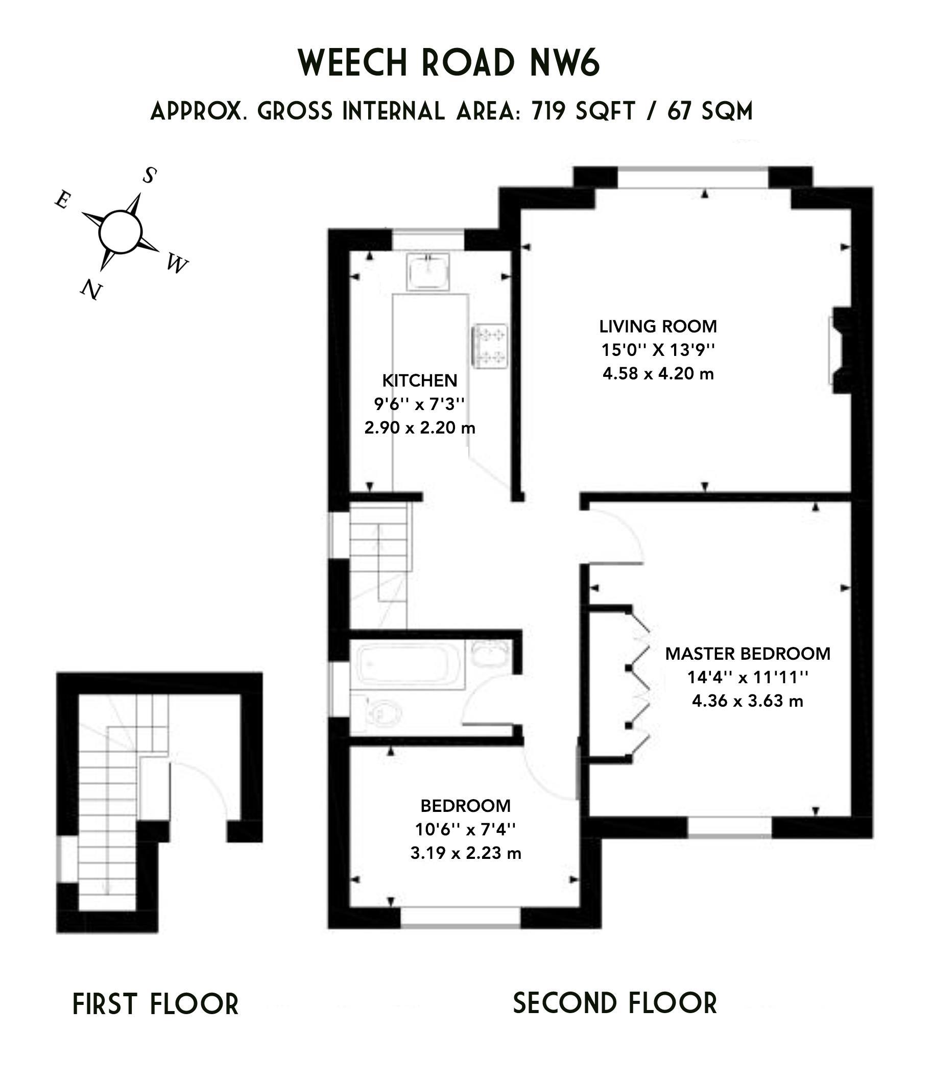 2 Bedrooms Flat for sale in Weech Road, London NW6