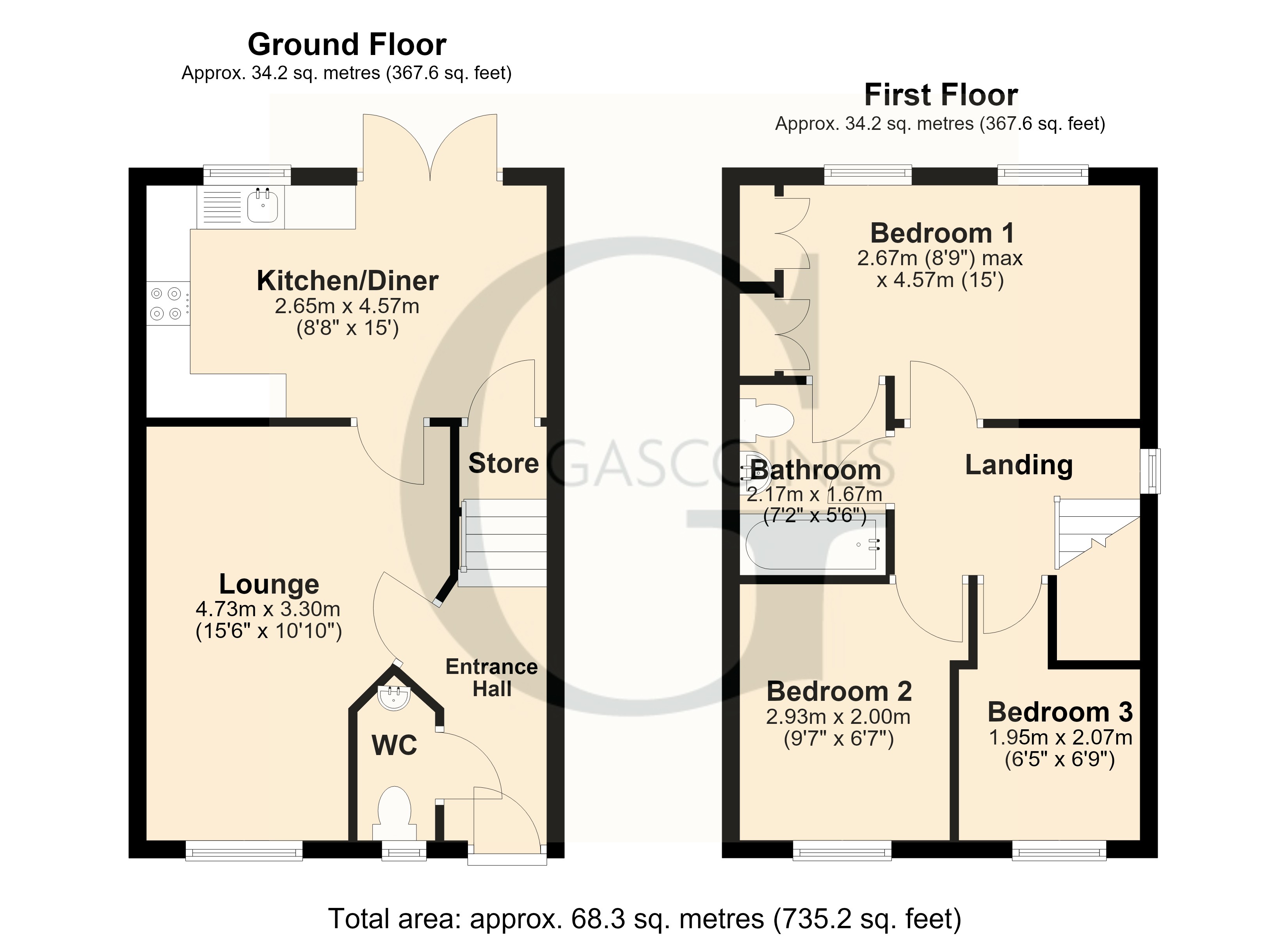 71, Portland Way, Mansfield floorplan