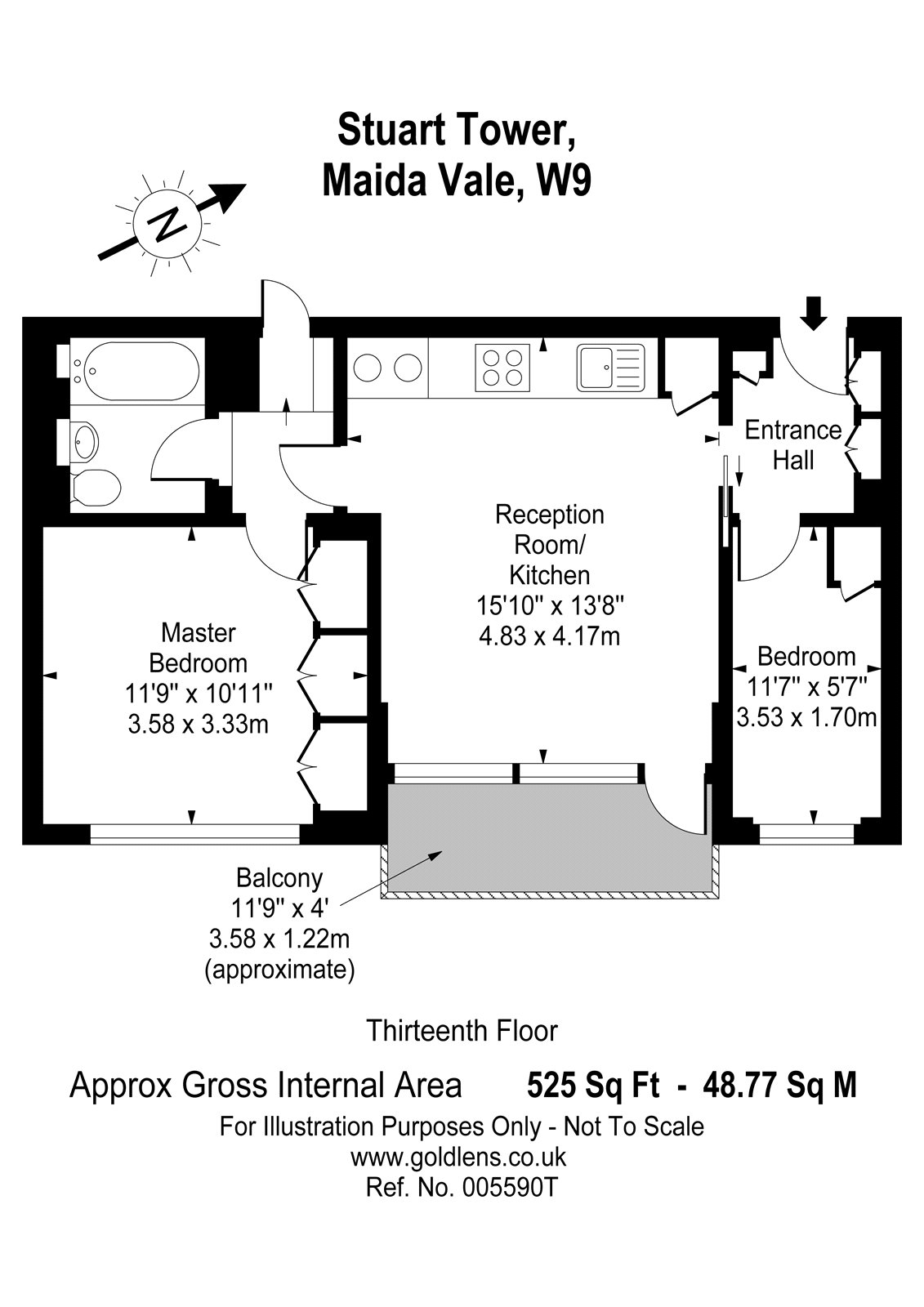 2 Bedrooms Flat to rent in Stuart Tower, 105 Maida Vale, London W9