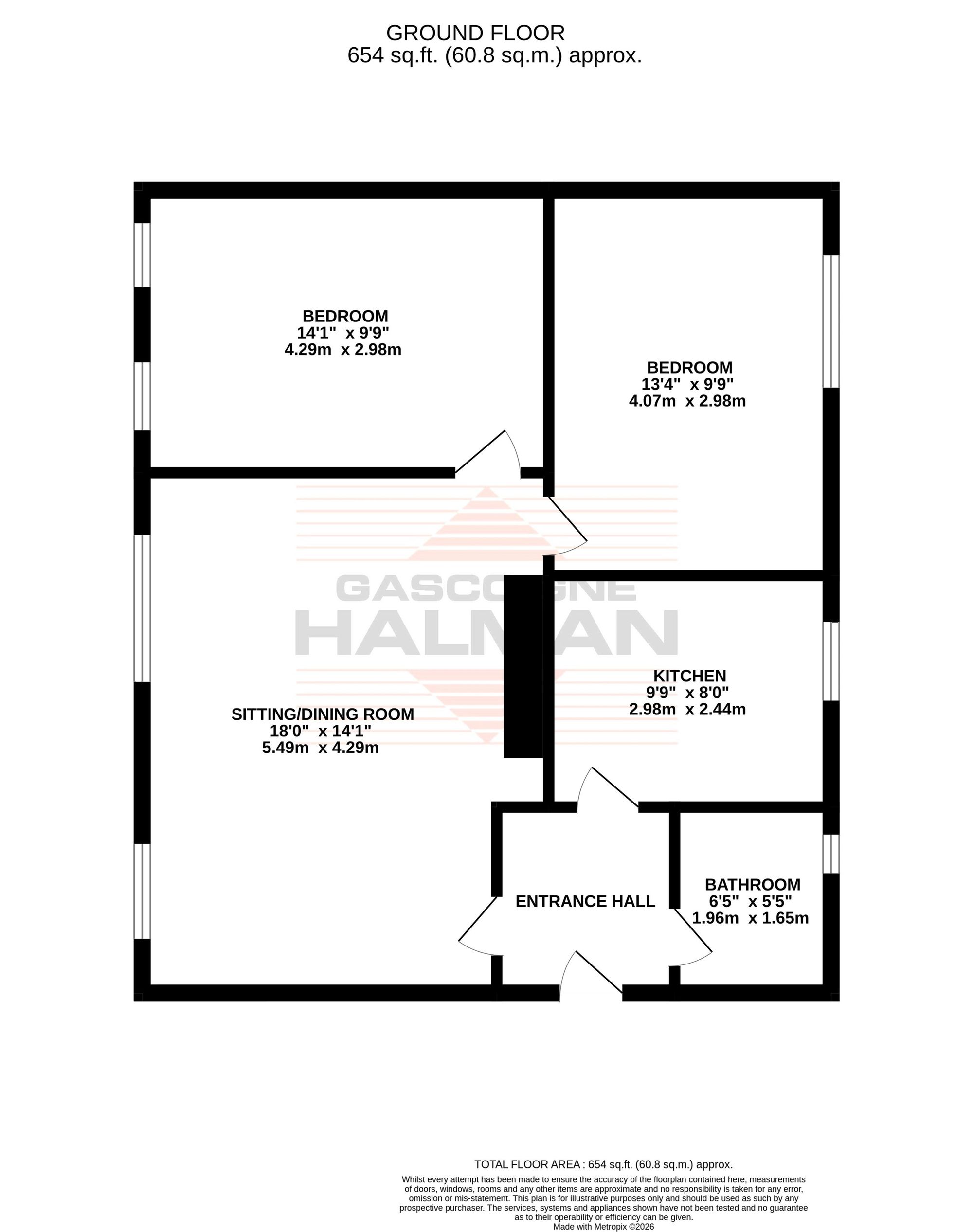 Flat 1, 1 Harboro Grove, Sale floorplan