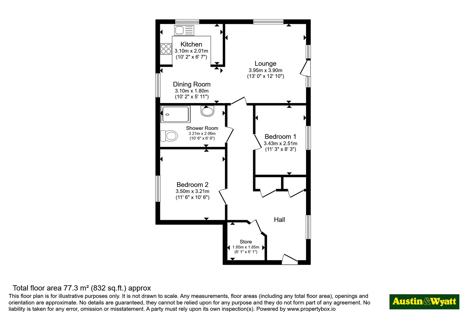 Flat 10, Hebron Court, 46, Rollesbrook Gardens, Hampshire floorplan