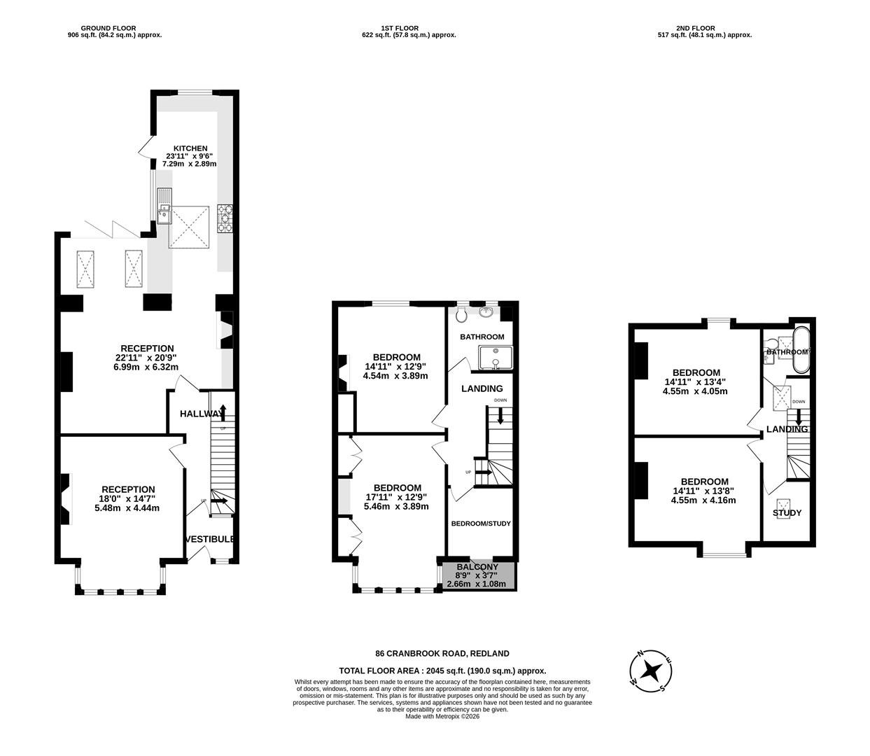 86, Cranbrook Road, Bristol floorplan