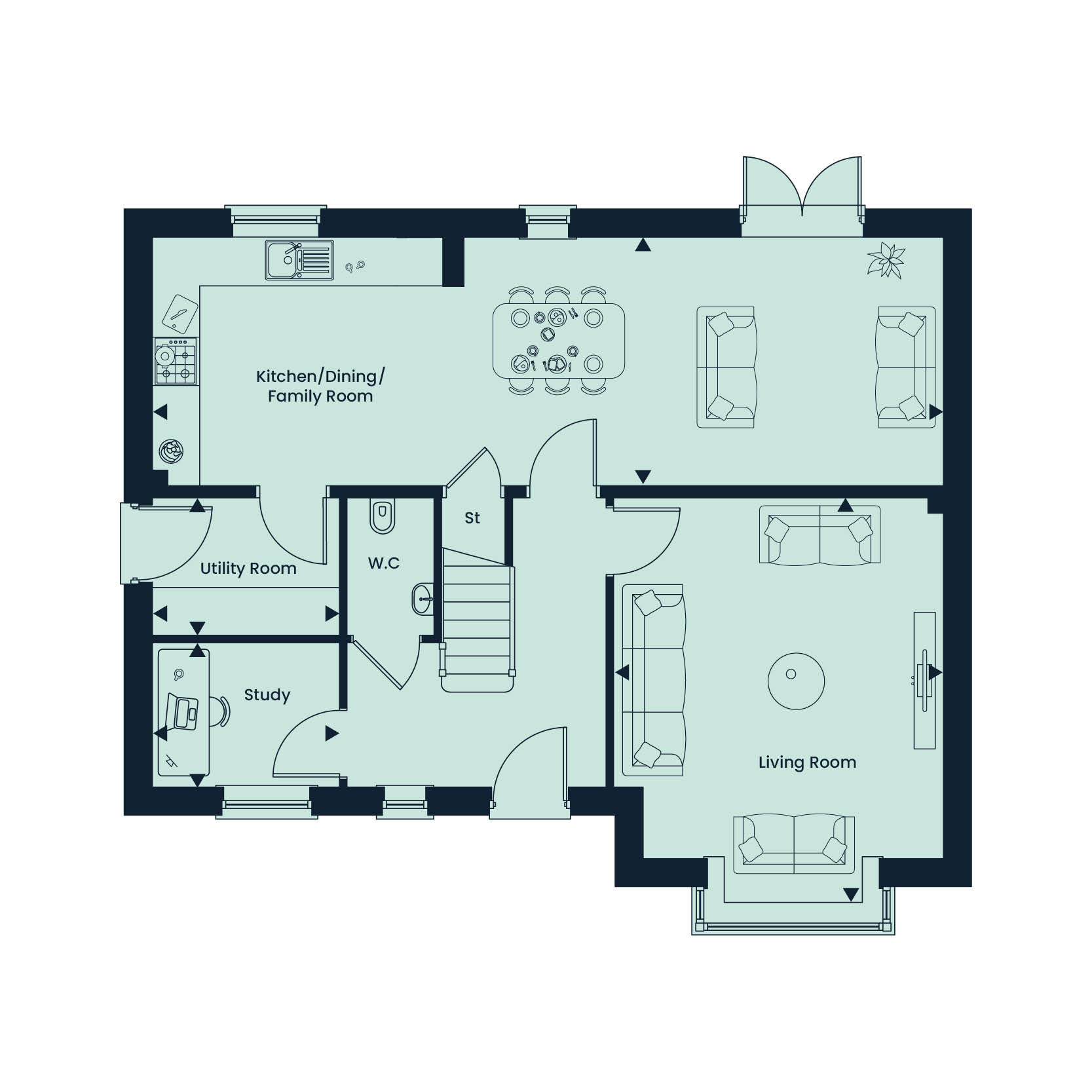 008, Long Meadow, Redhills, Exeter floorplan