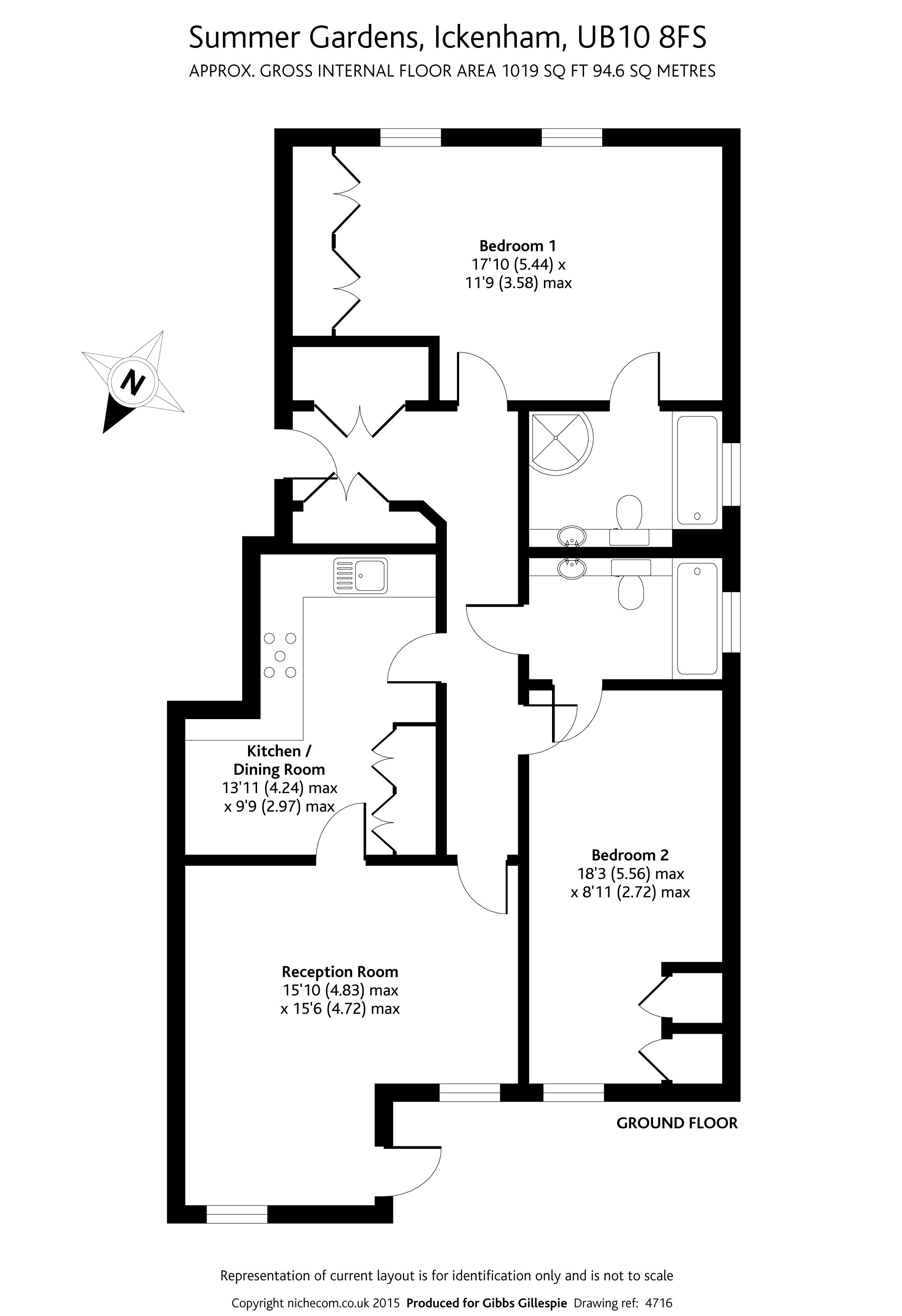 2 Bedrooms Flat for sale in Summer Gardens, Ickenham, Middlesex UB10