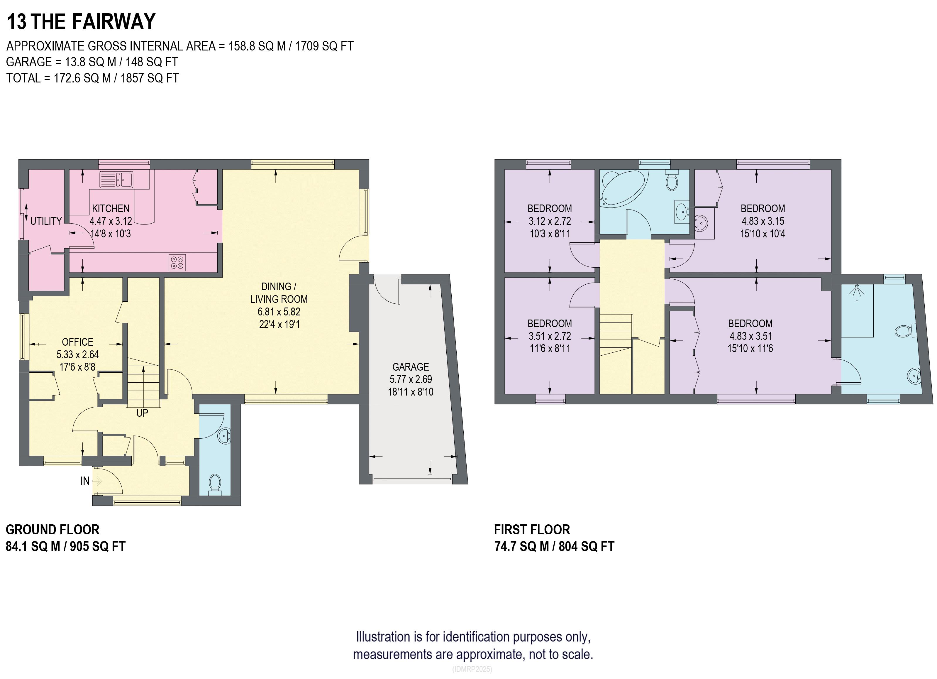 13, The Fairway, Sheffield floorplan