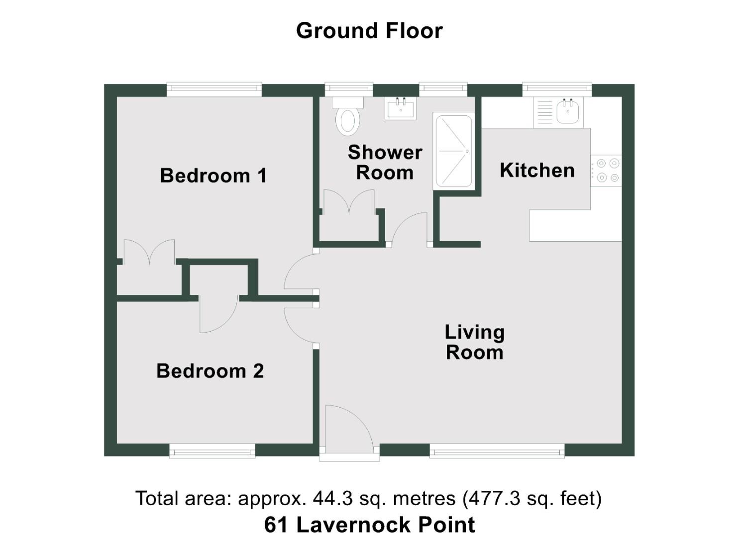 61 Lavernock Point, Fort Road, Penarth floorplan