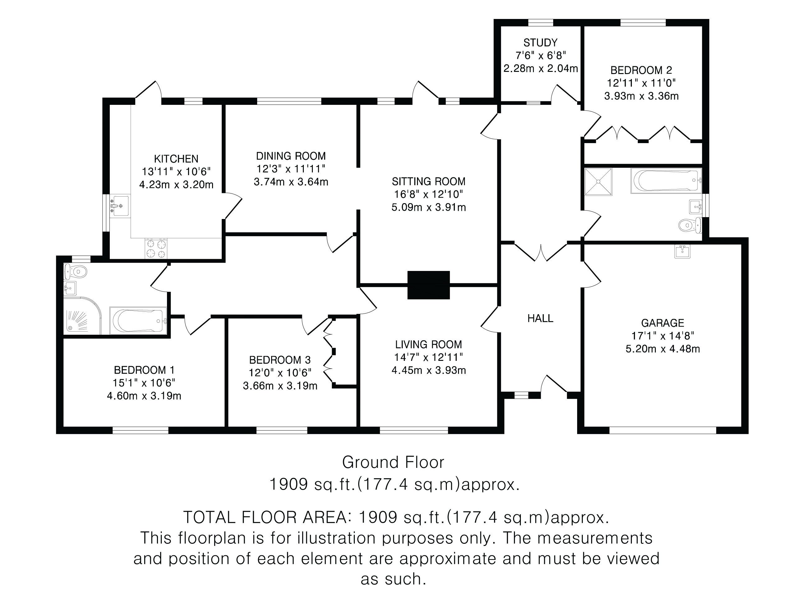 13, High Oaks Road, Welwyn Garden City floorplan