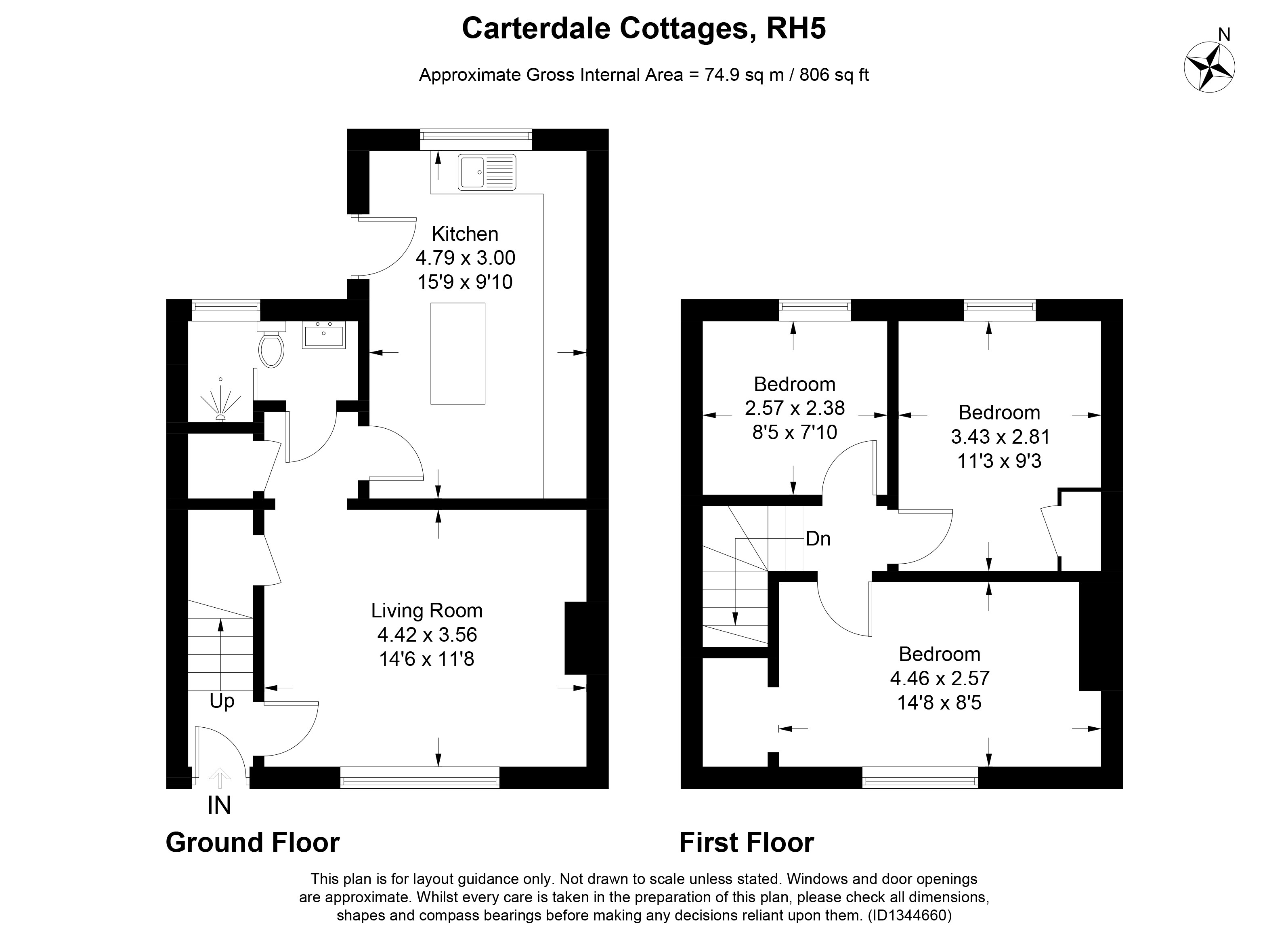 Carterdale Cottages, Dorking floorplan