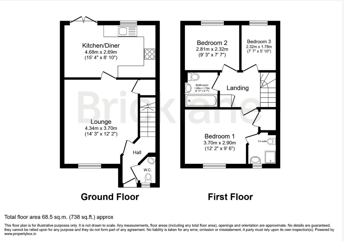 16, Fairburn Close, Market Harborough floorplan