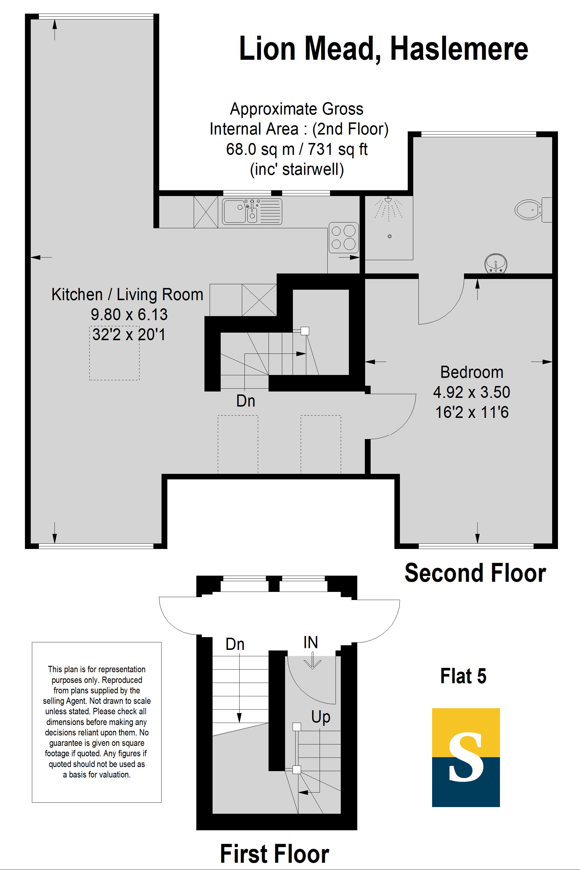 Flat E, Kathleen House Lion Mead, Haslemere floorplan