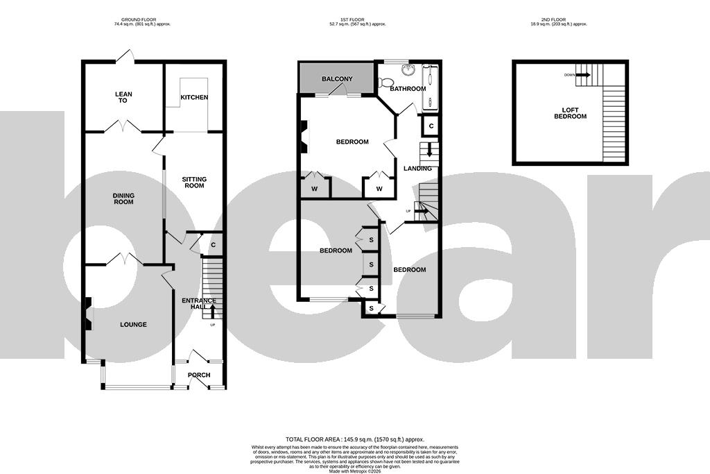 198, Shaftesbury Avenue, Southend-on-Sea floorplan