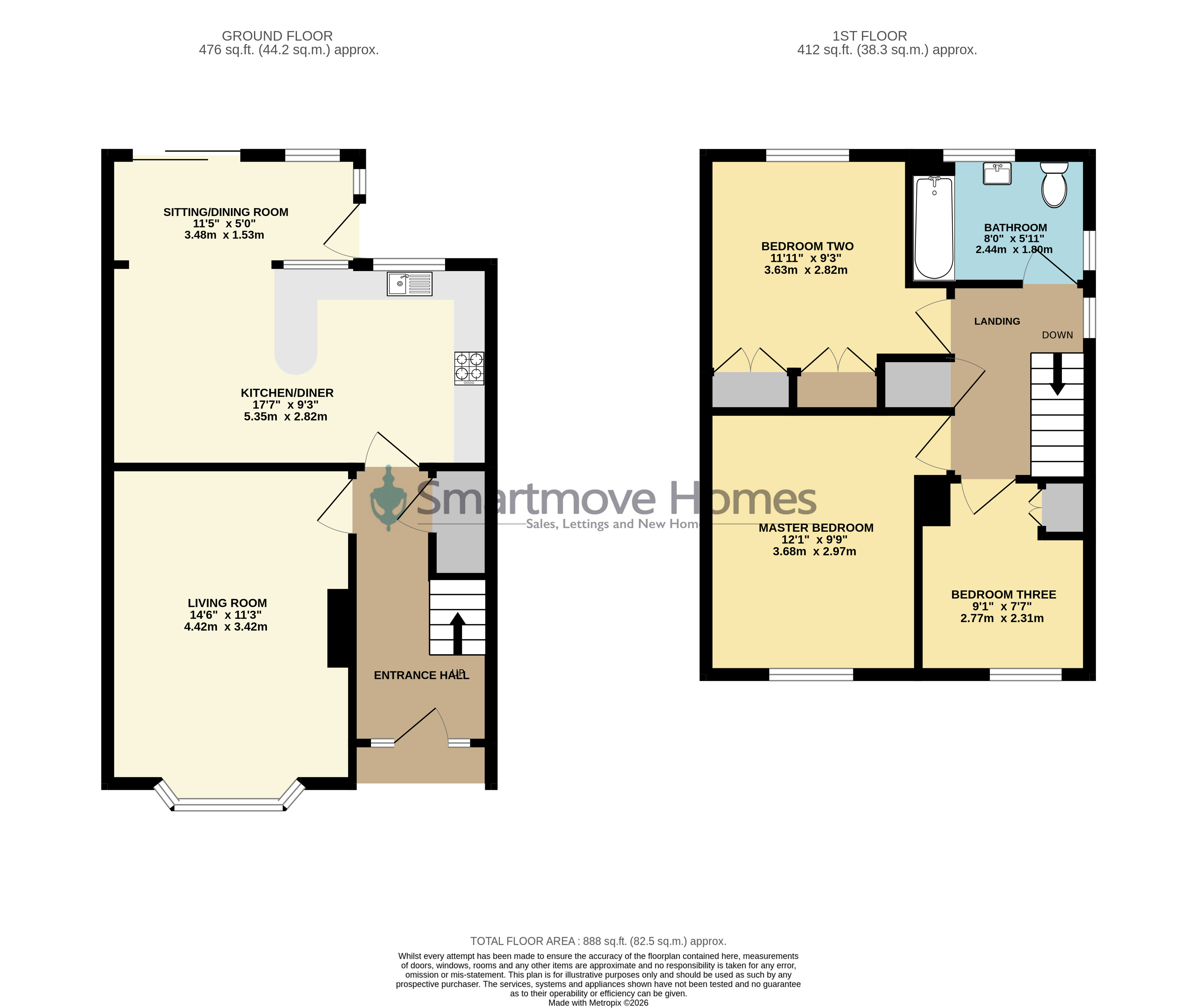 6, Rosier Crescent, Alfreton floorplan