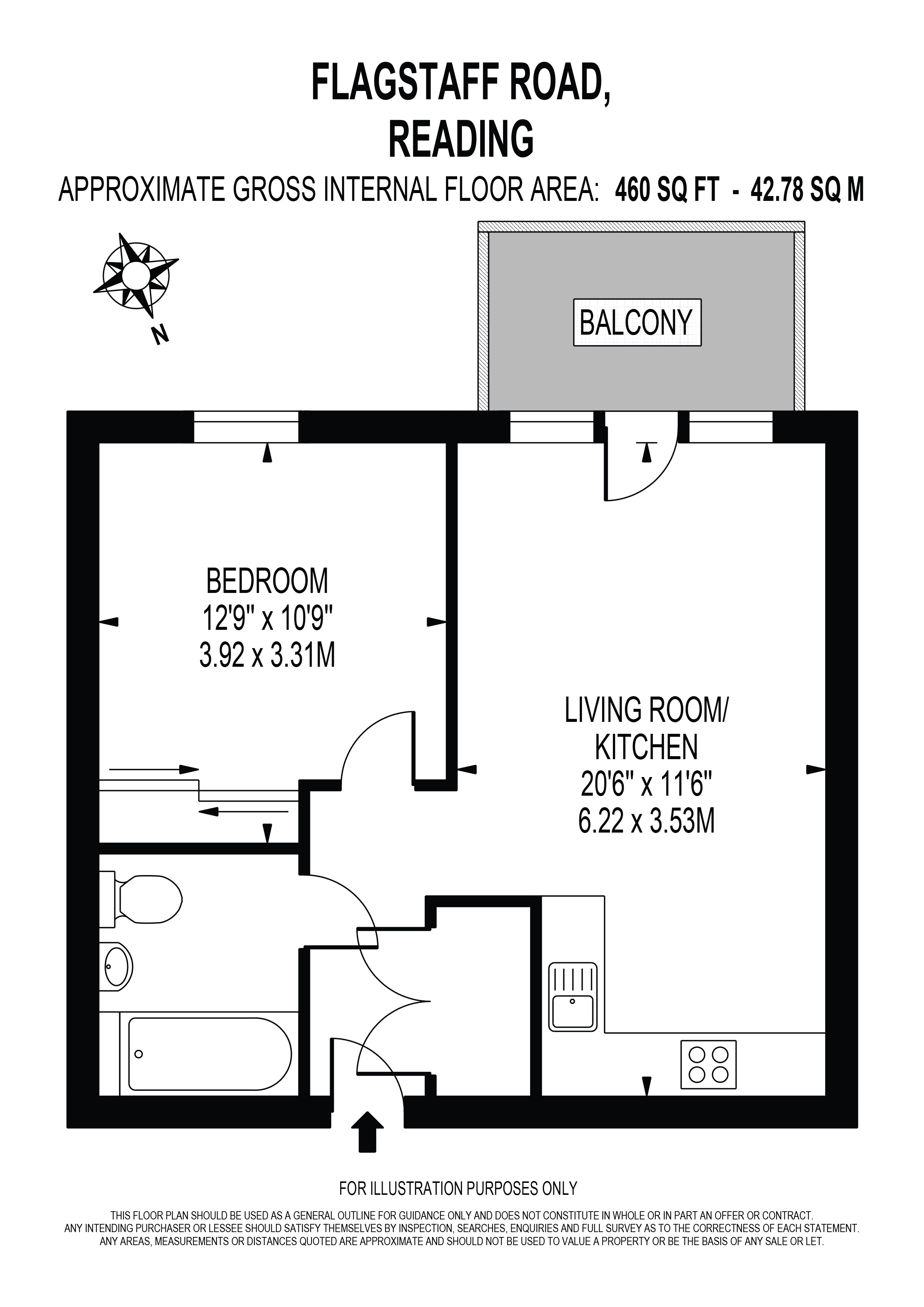 Flat 702 55, Flagstaff Road, Reading floorplan