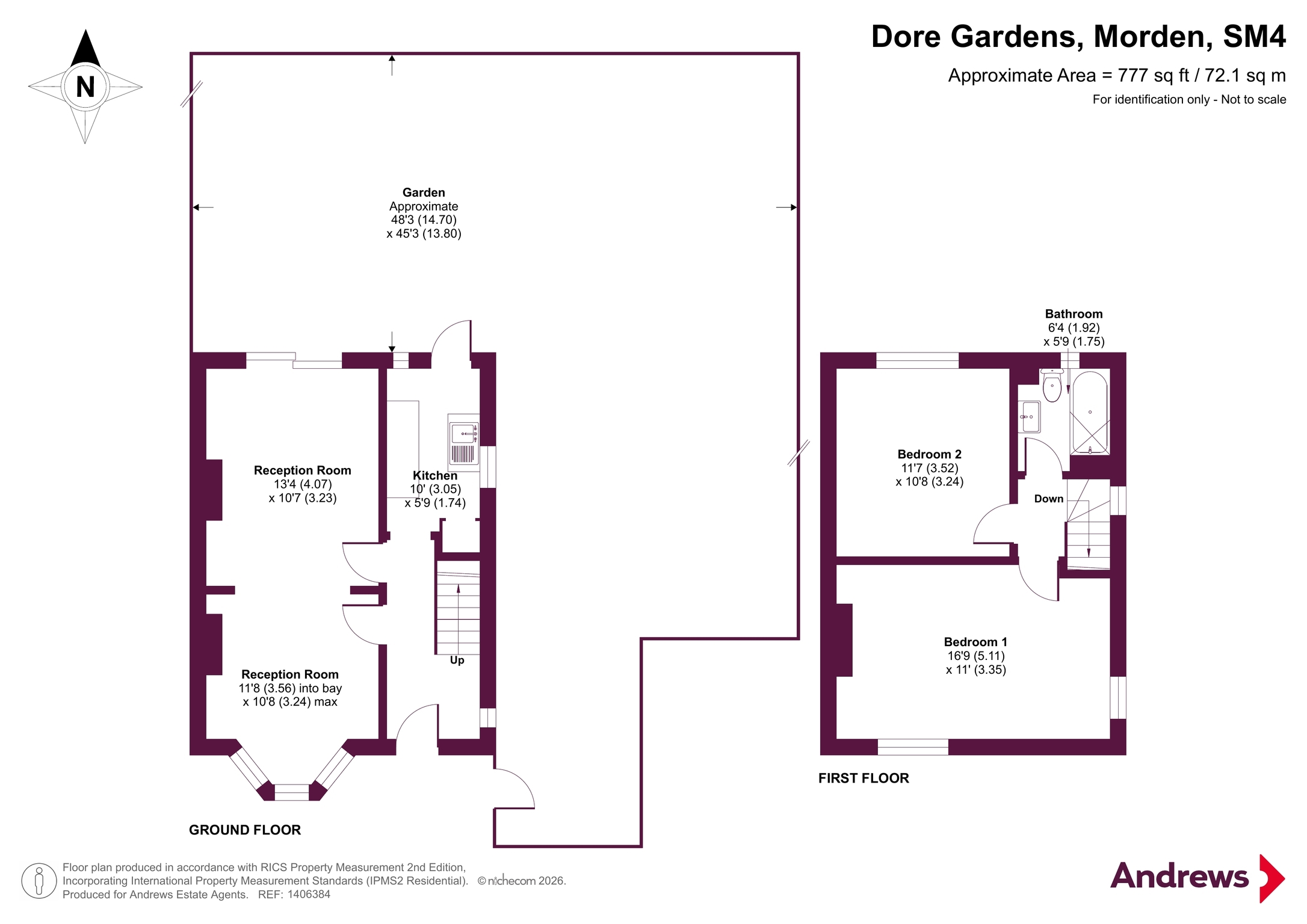 23, Dore Gardens, Morden floorplan