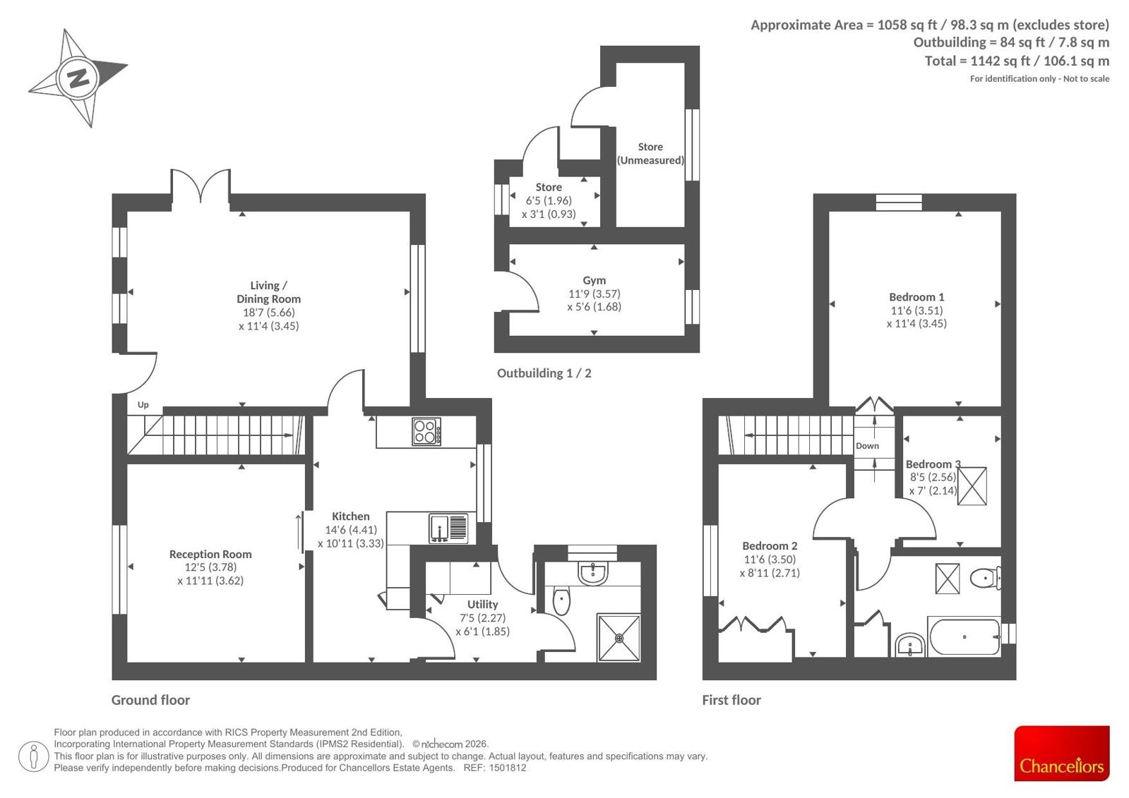 Penberry Cottage,, Burghill, Herefordshire floorplan