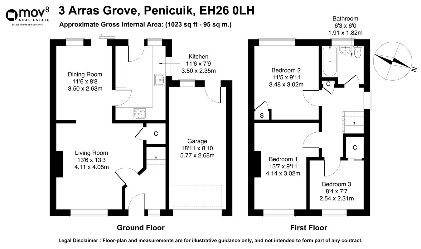 3, Arras Grove, Penicuik floorplan