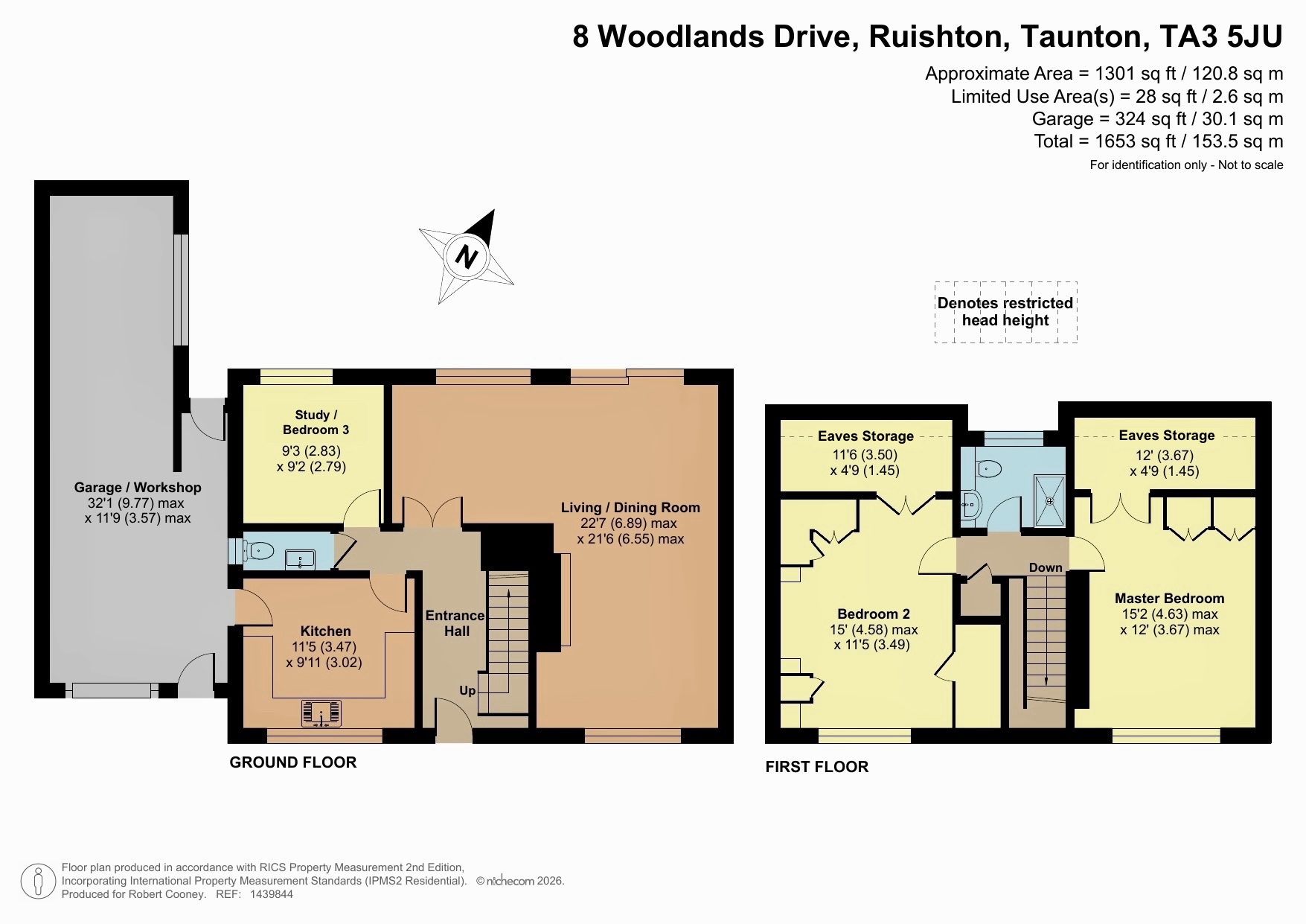 8 Woodlands Drive, Taunton floorplan