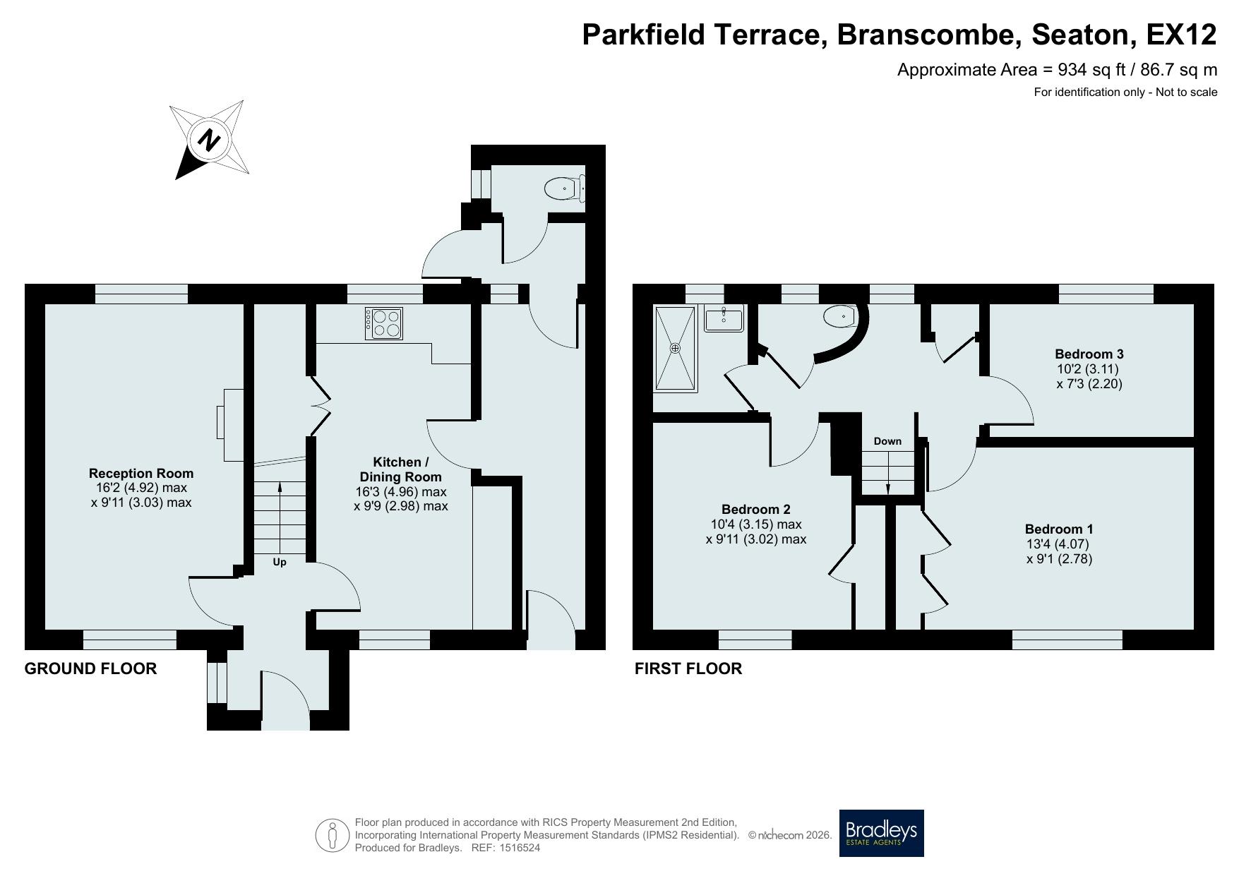 3, Parkfield Terrace, Seaton floorplan