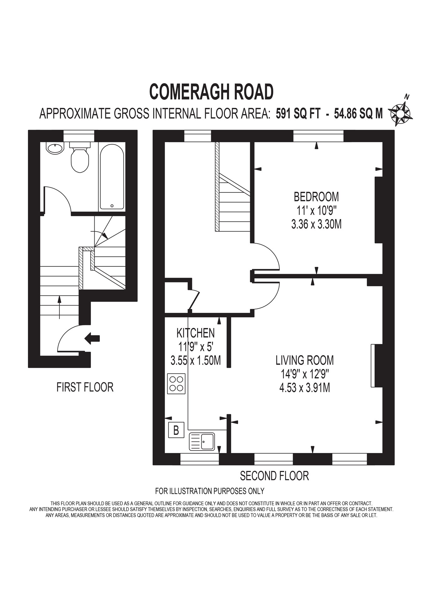 1 Bedrooms Flat for sale in 42 Comeragh Road, London W14