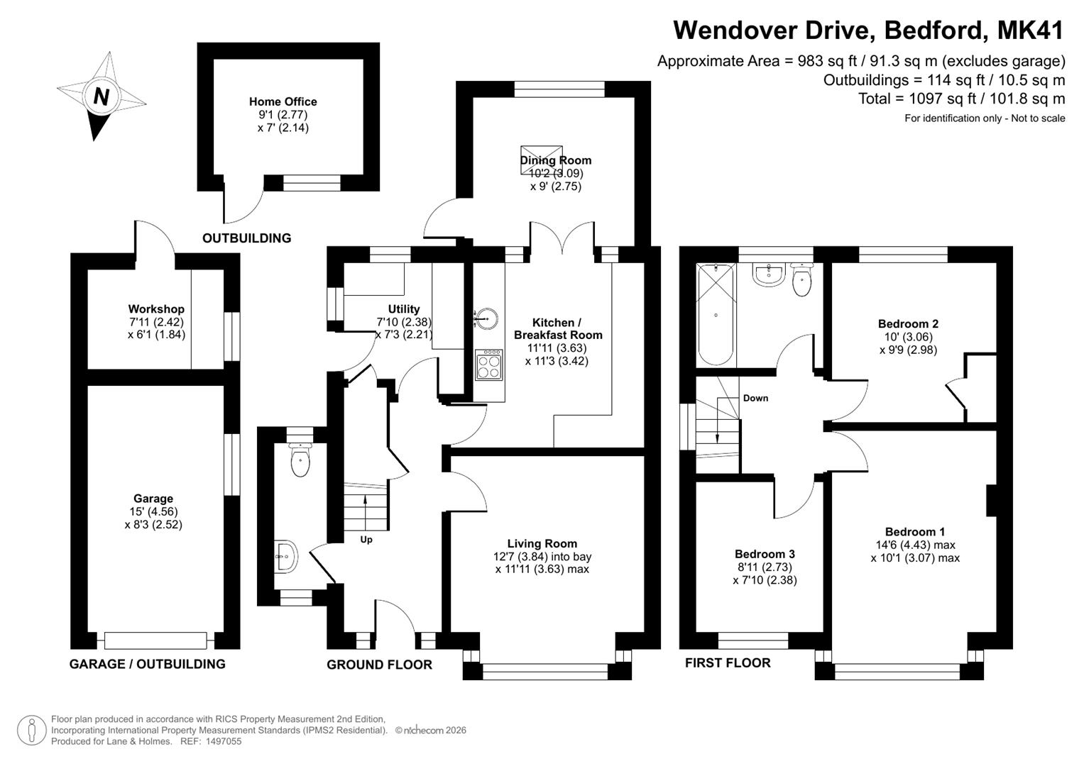 112, Wendover Drive, Bedford floorplan