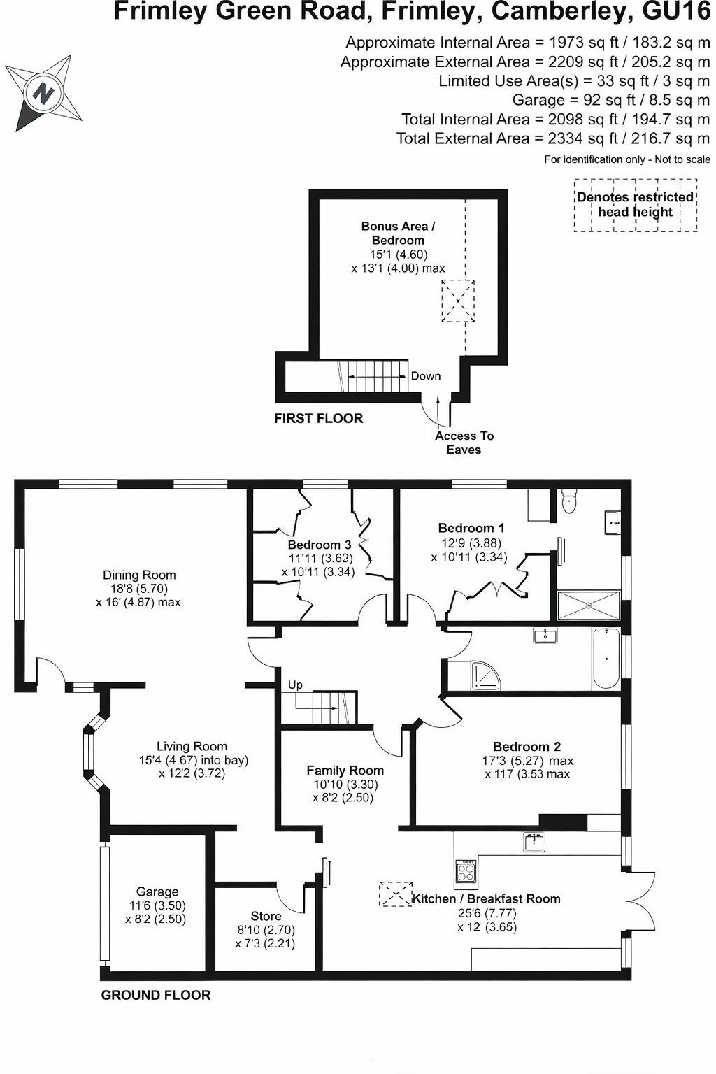 54, Frimley Green Road, Camberley floorplan