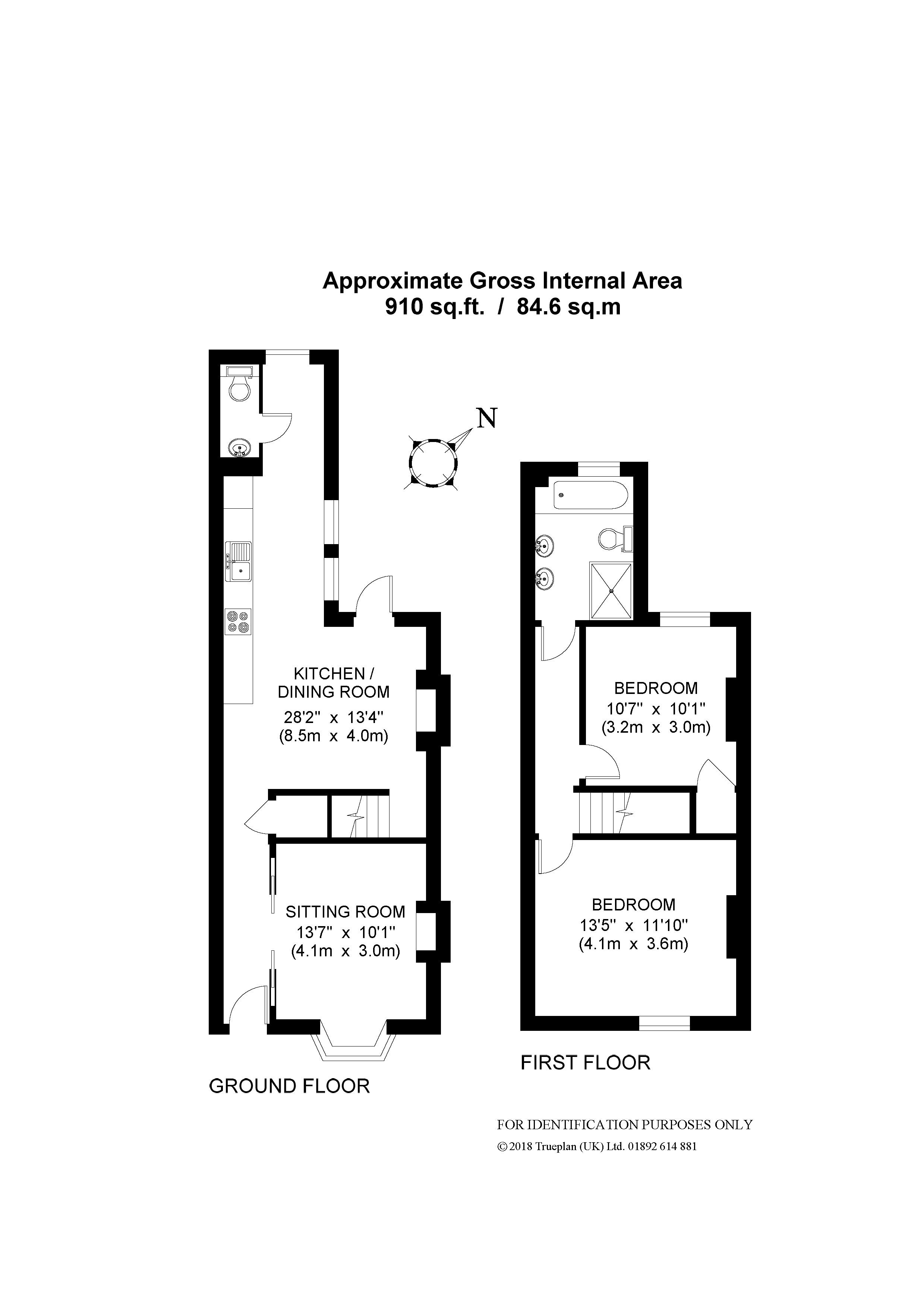 2 Bedrooms Semi-detached house for sale in Burford Road, Horsham, West Sussex RH13